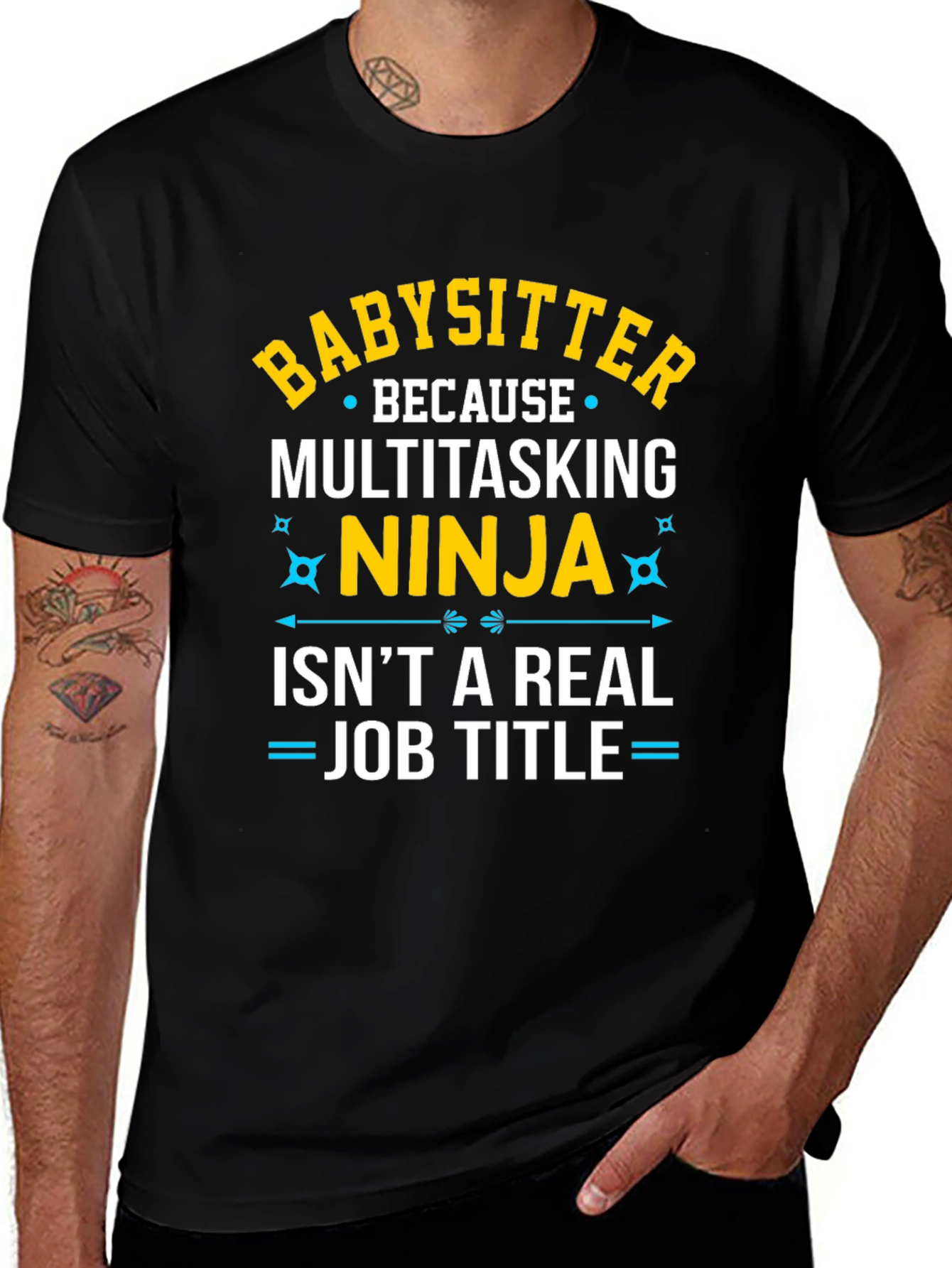 Babysitter Ninja Funny Job T-Shirt