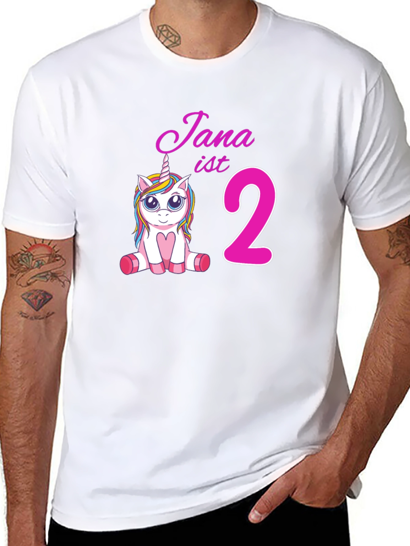 Jana is 2 Unicorn Birthday T-Shirt