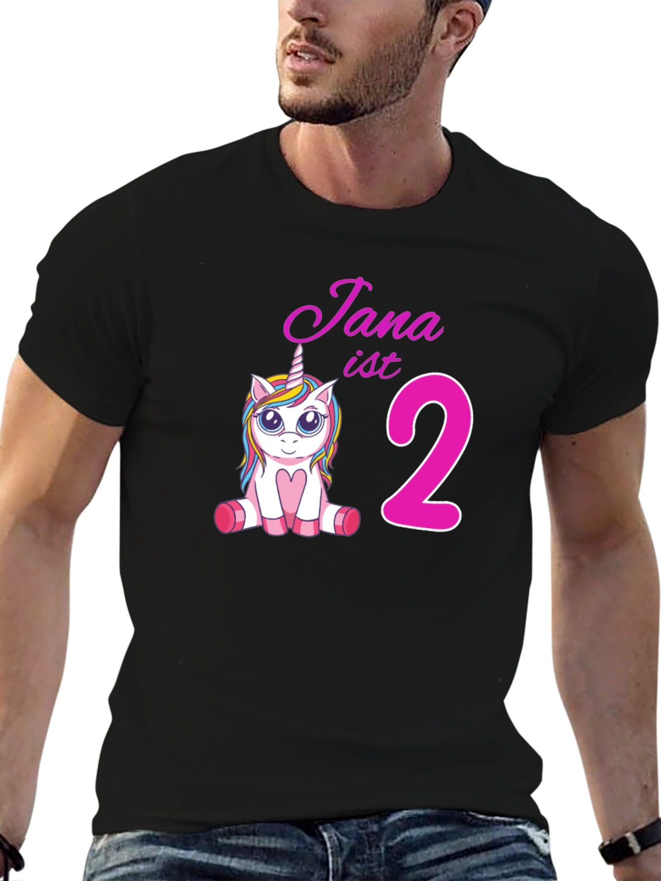 Jana is 2 Unicorn Birthday T-Shirt
