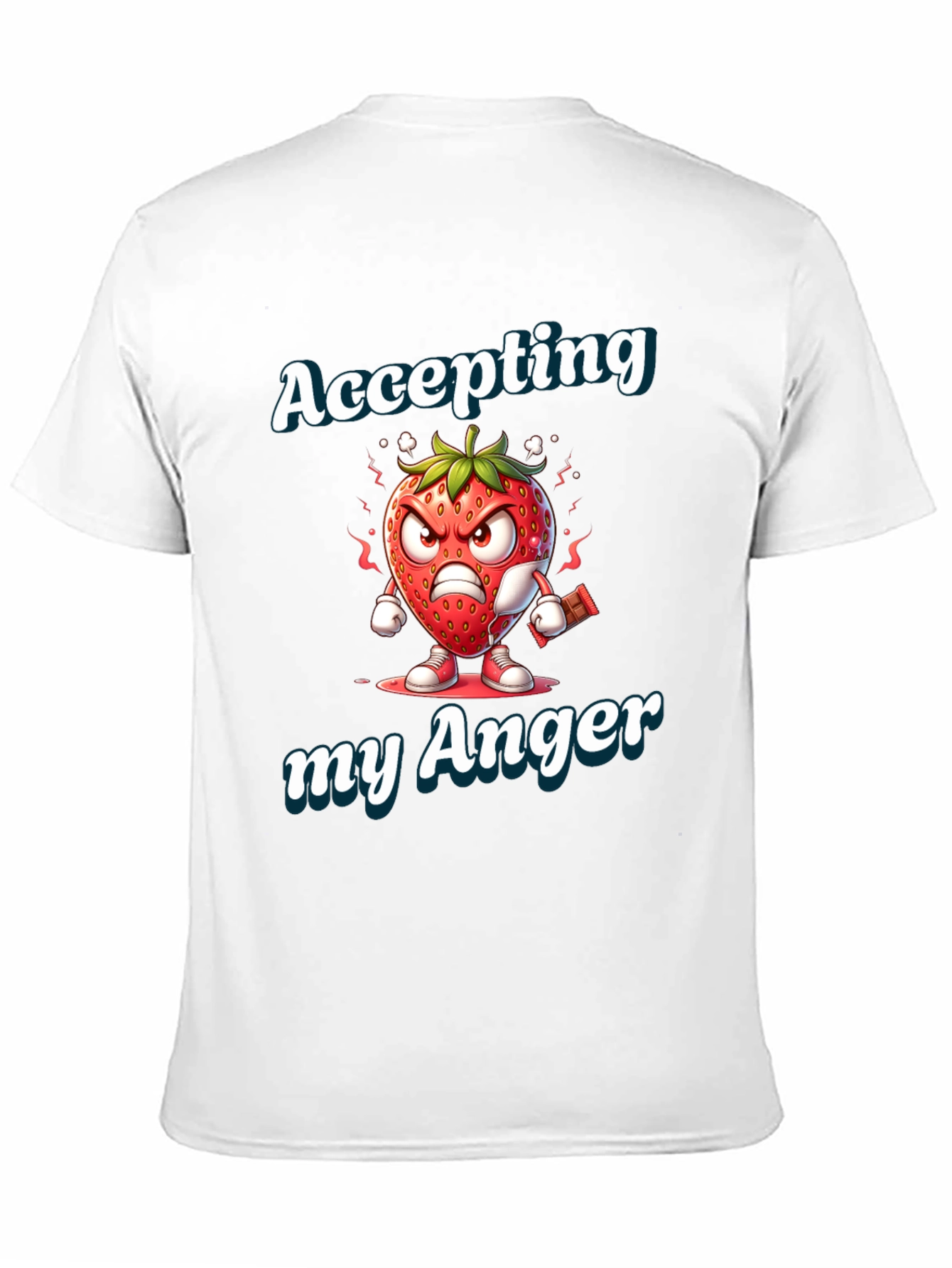 Accepting My Anger T-Shirt - Funny Angry Strawberry Tee