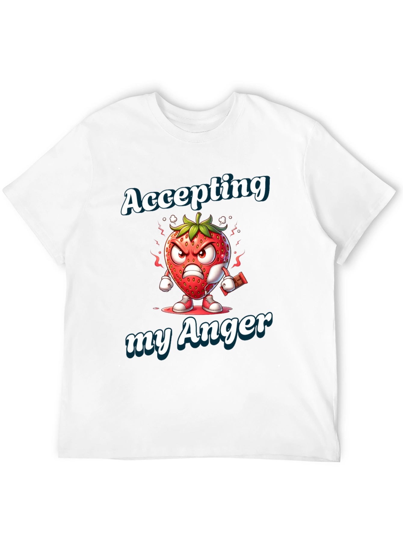 Accepting My Anger T-Shirt - Funny Angry Strawberry Tee