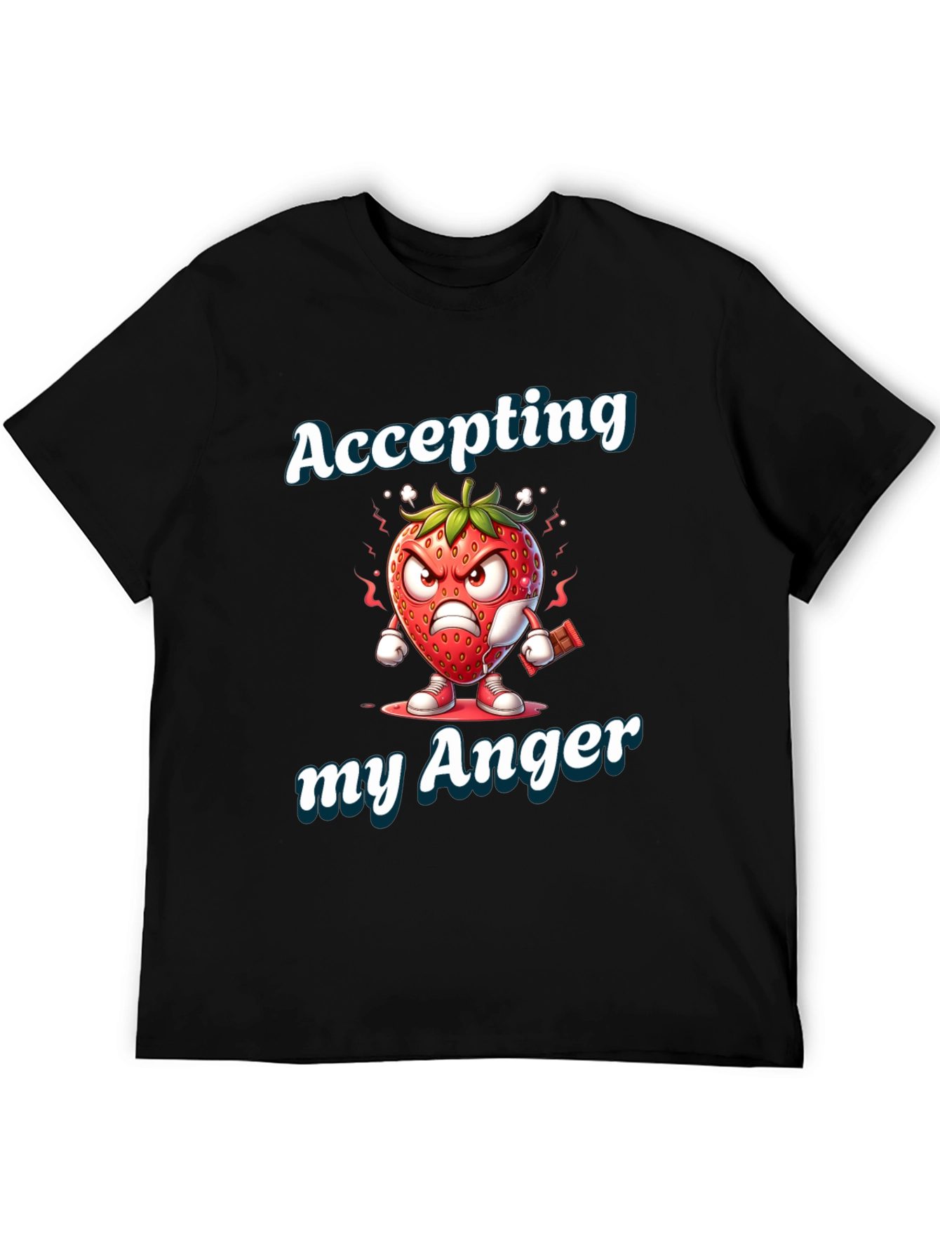 Accepting My Anger T-Shirt - Funny Angry Strawberry Tee