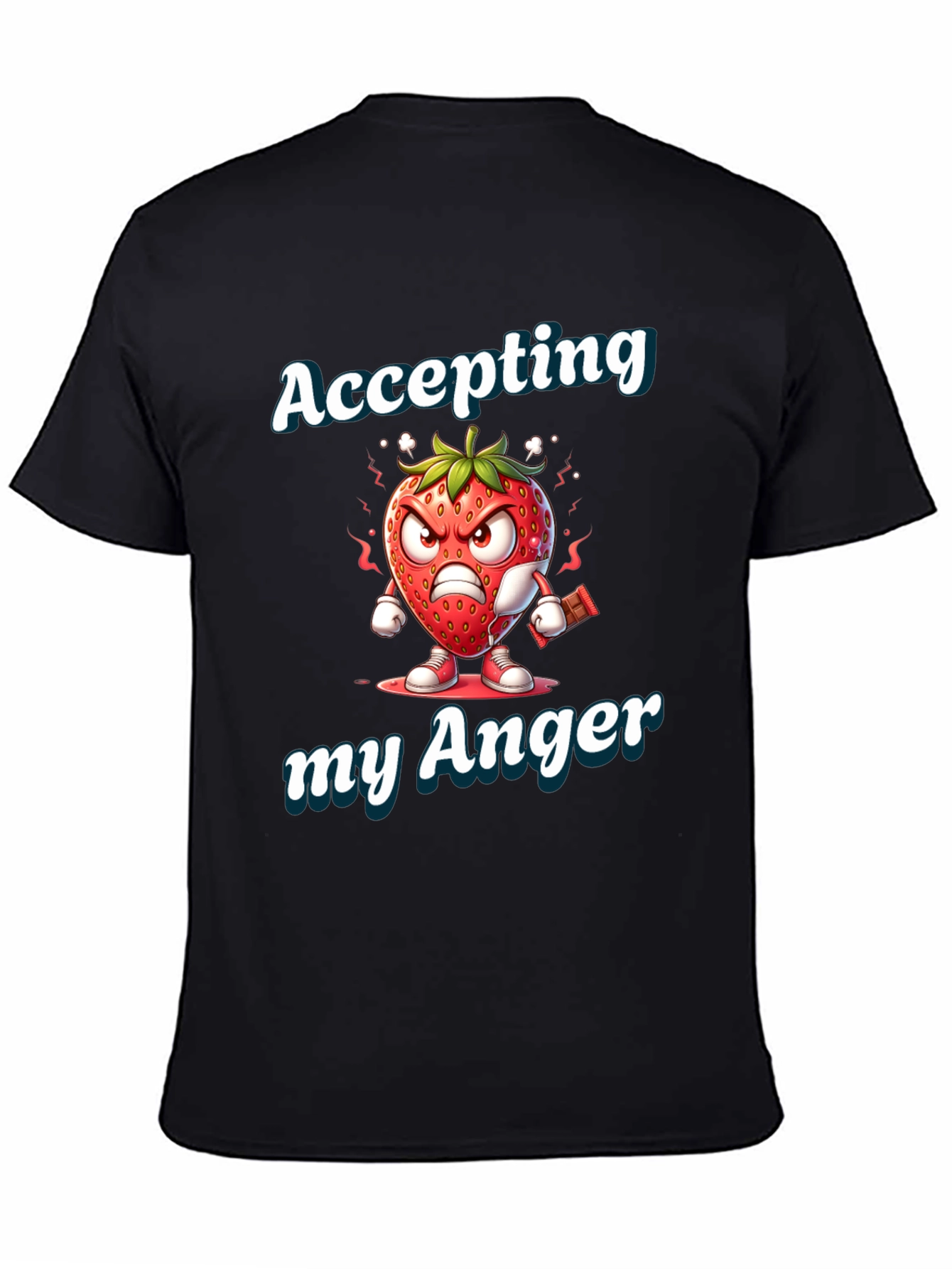 Accepting My Anger T-Shirt - Funny Angry Strawberry Tee