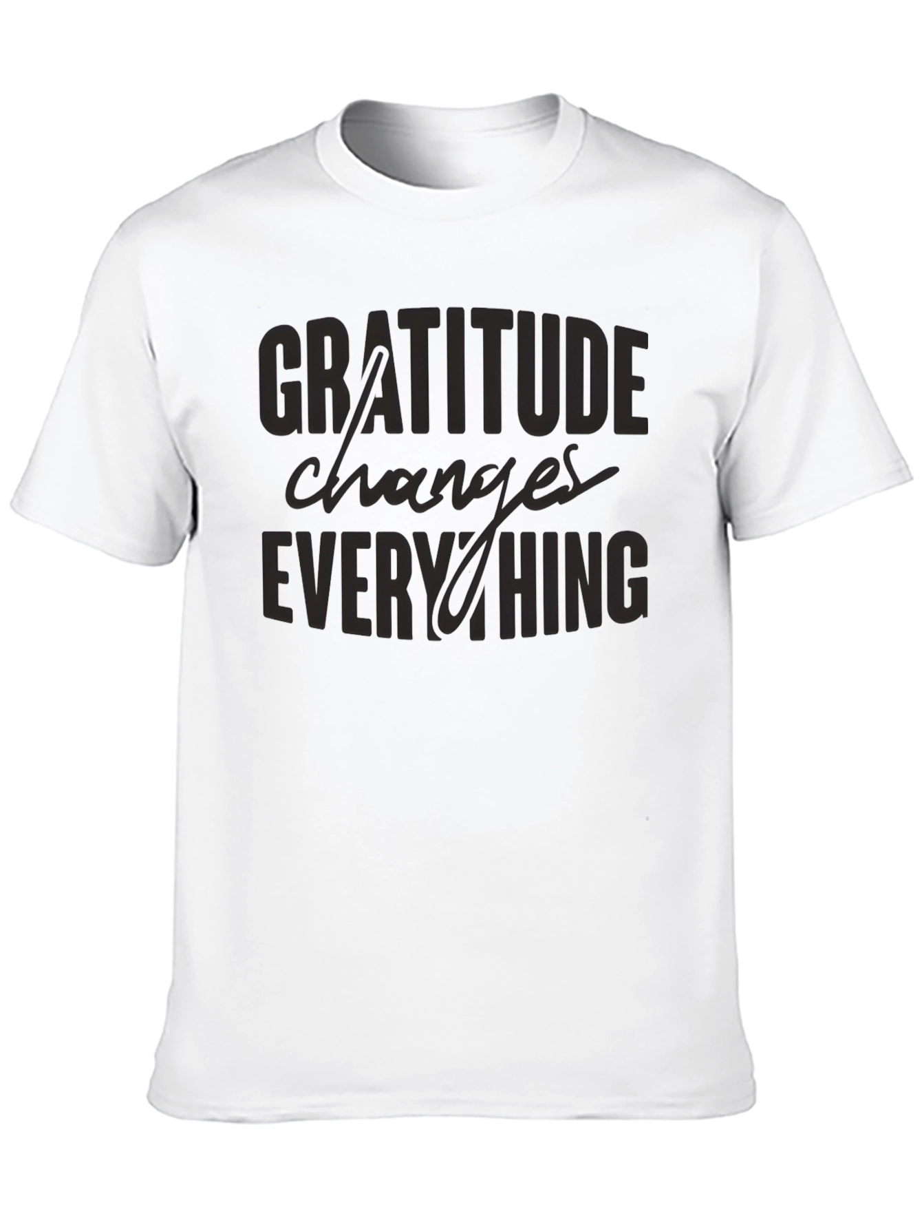 Gratitude Changes Everything Black Graphic Tee