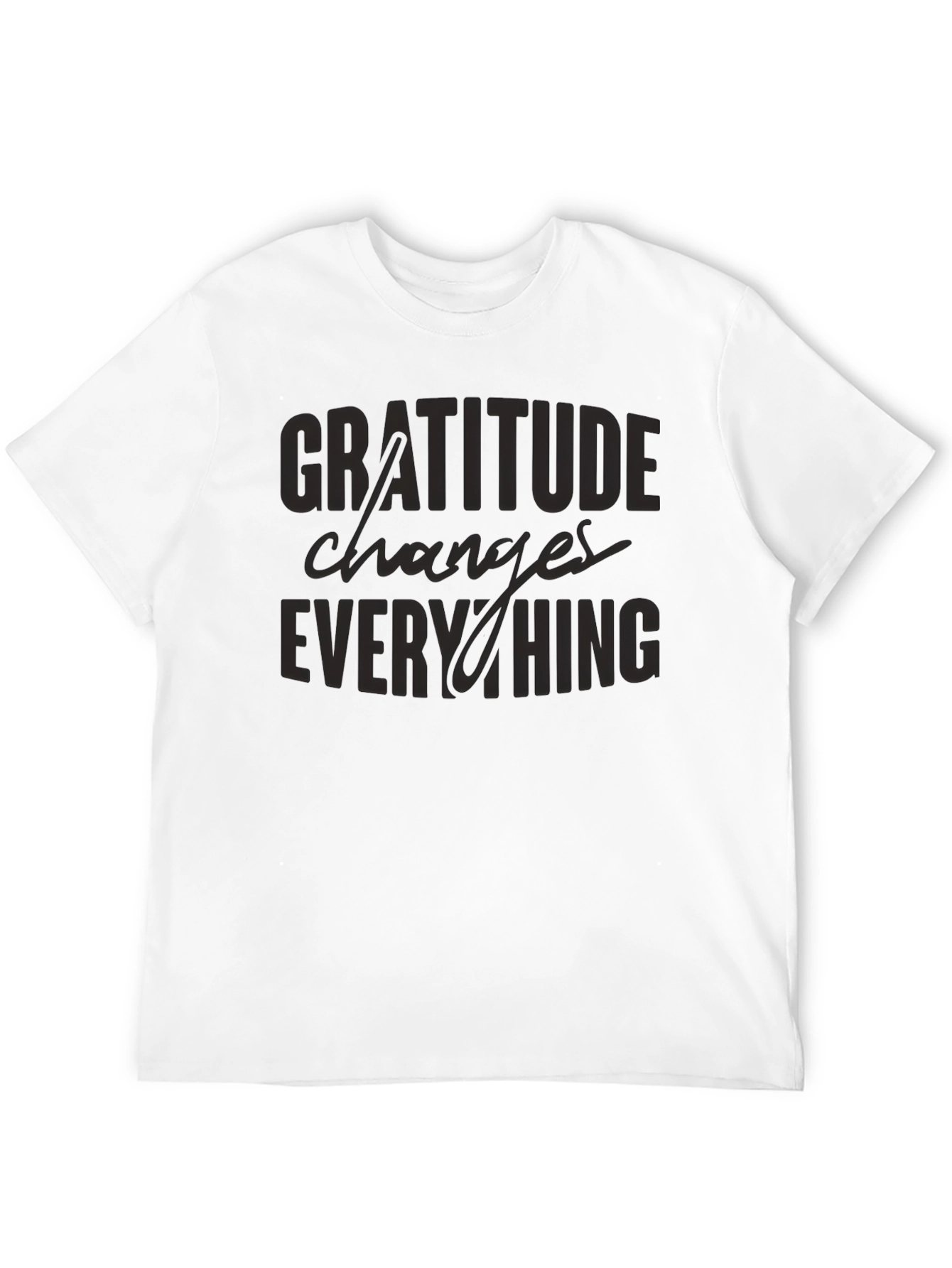 Gratitude Changes Everything Black Graphic Tee
