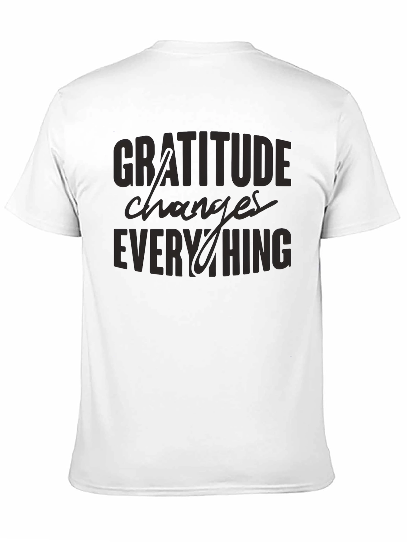 Gratitude Changes Everything Black Graphic Tee