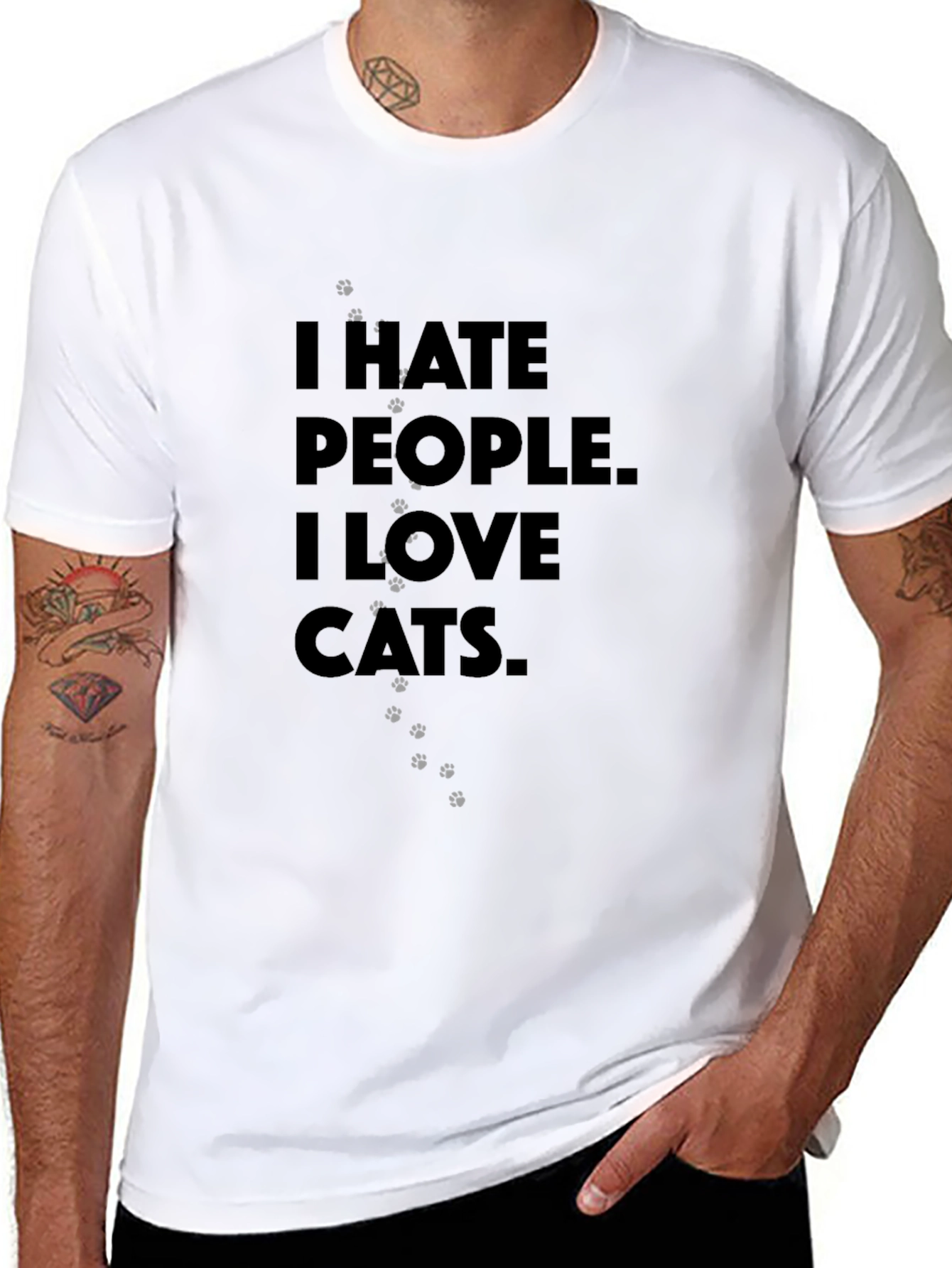 I Hate People I Love Cats T-Shirt