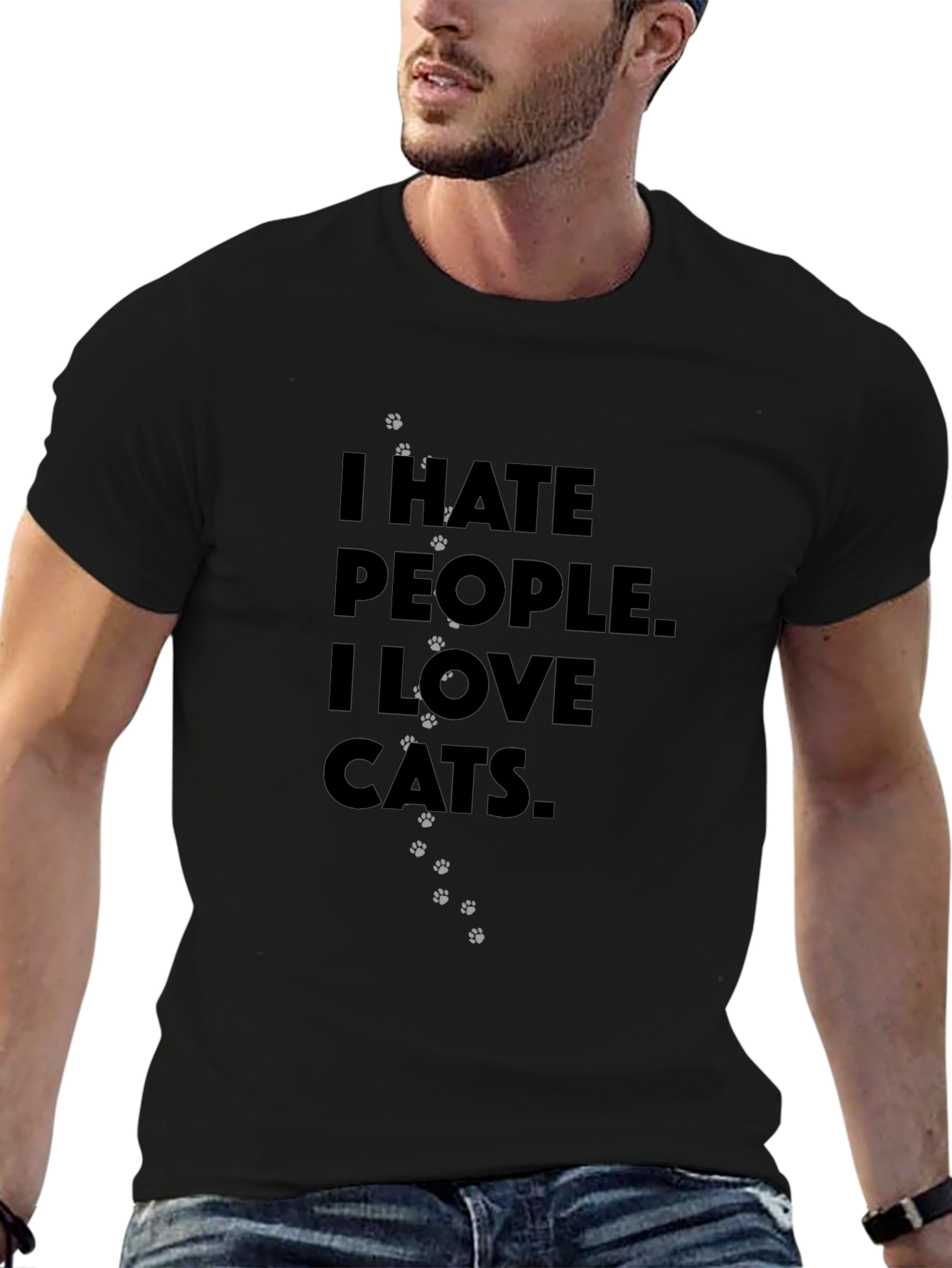 I Hate People I Love Cats T-Shirt