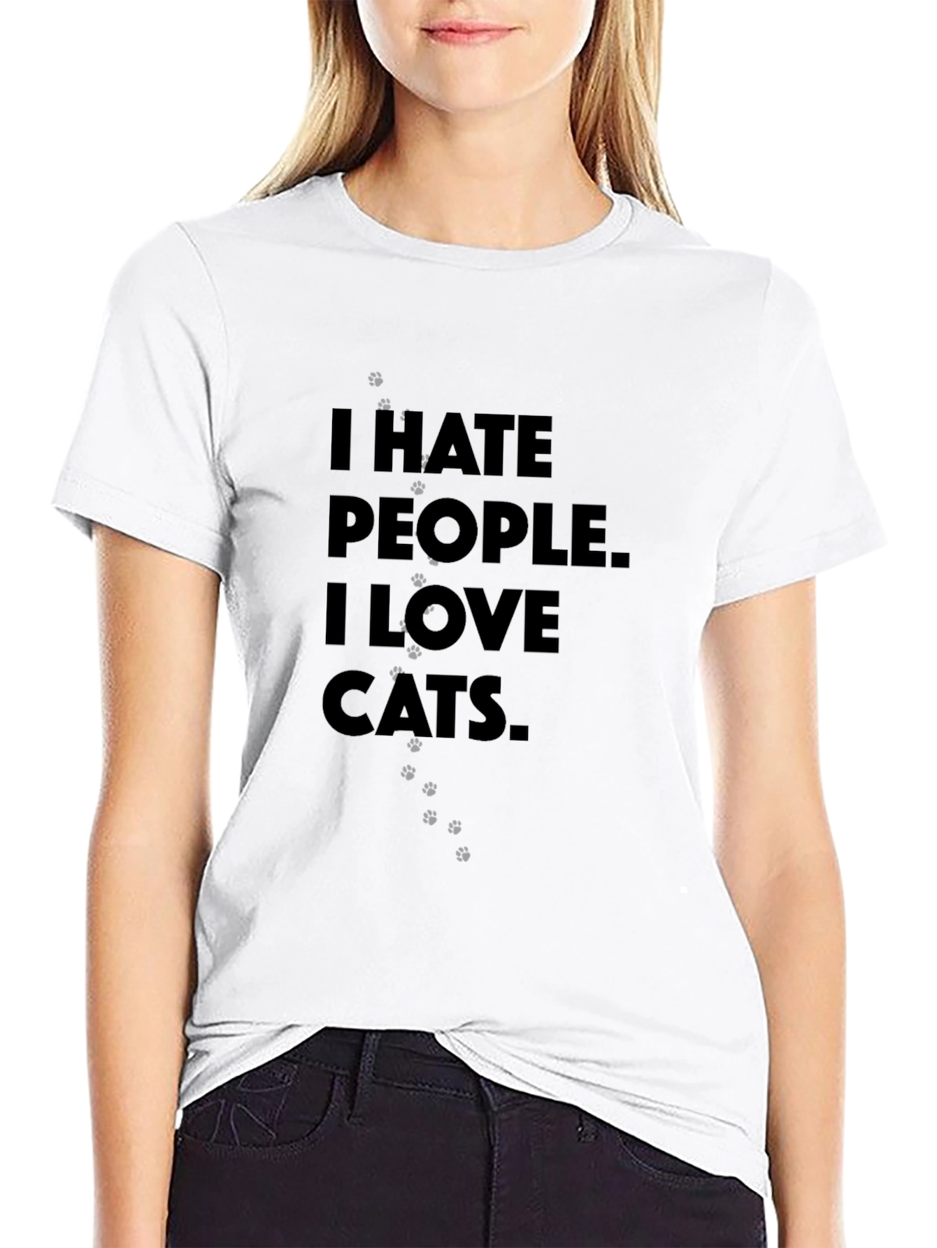 I Hate People I Love Cats T-Shirt