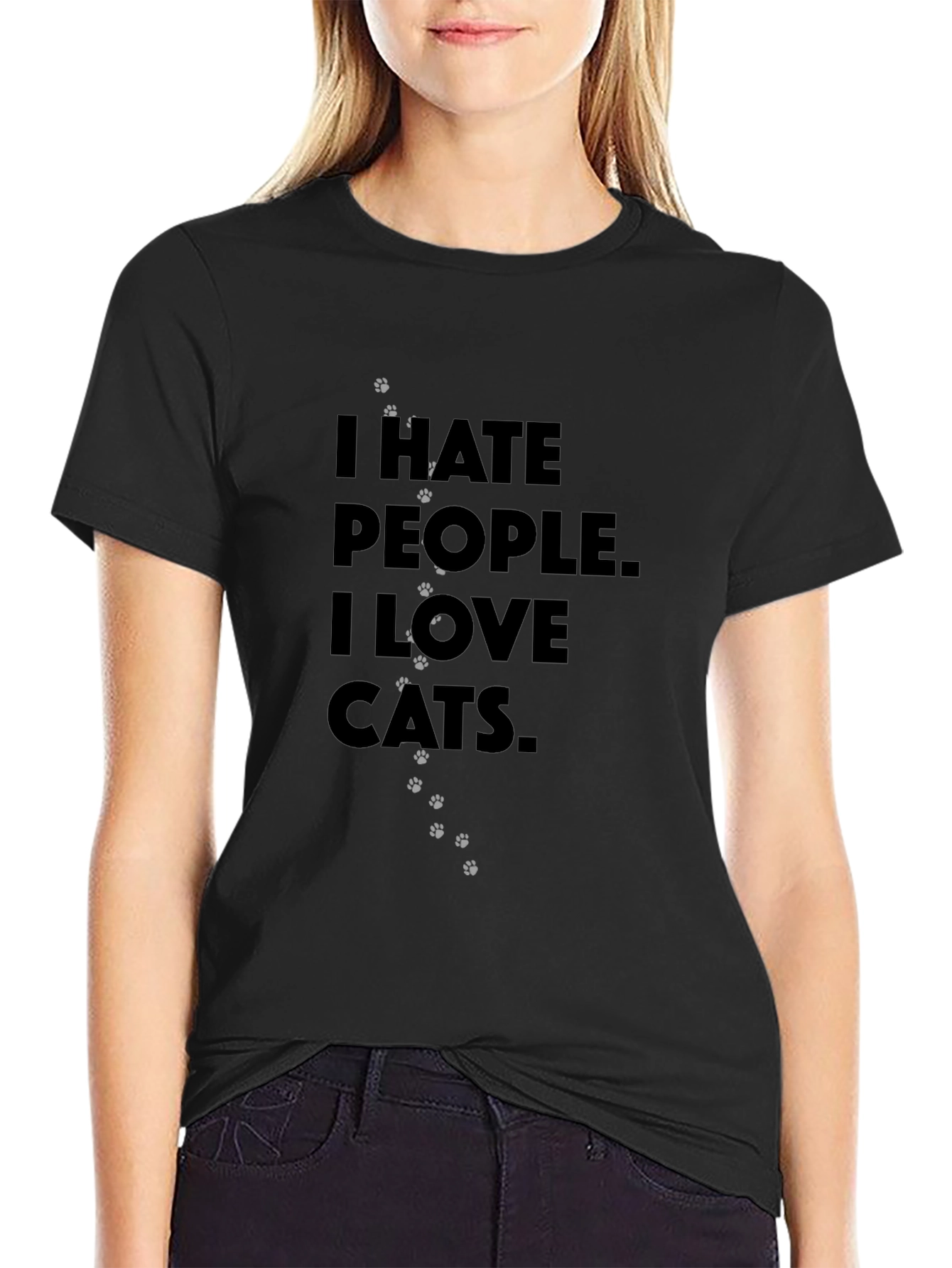 I Hate People I Love Cats T-Shirt