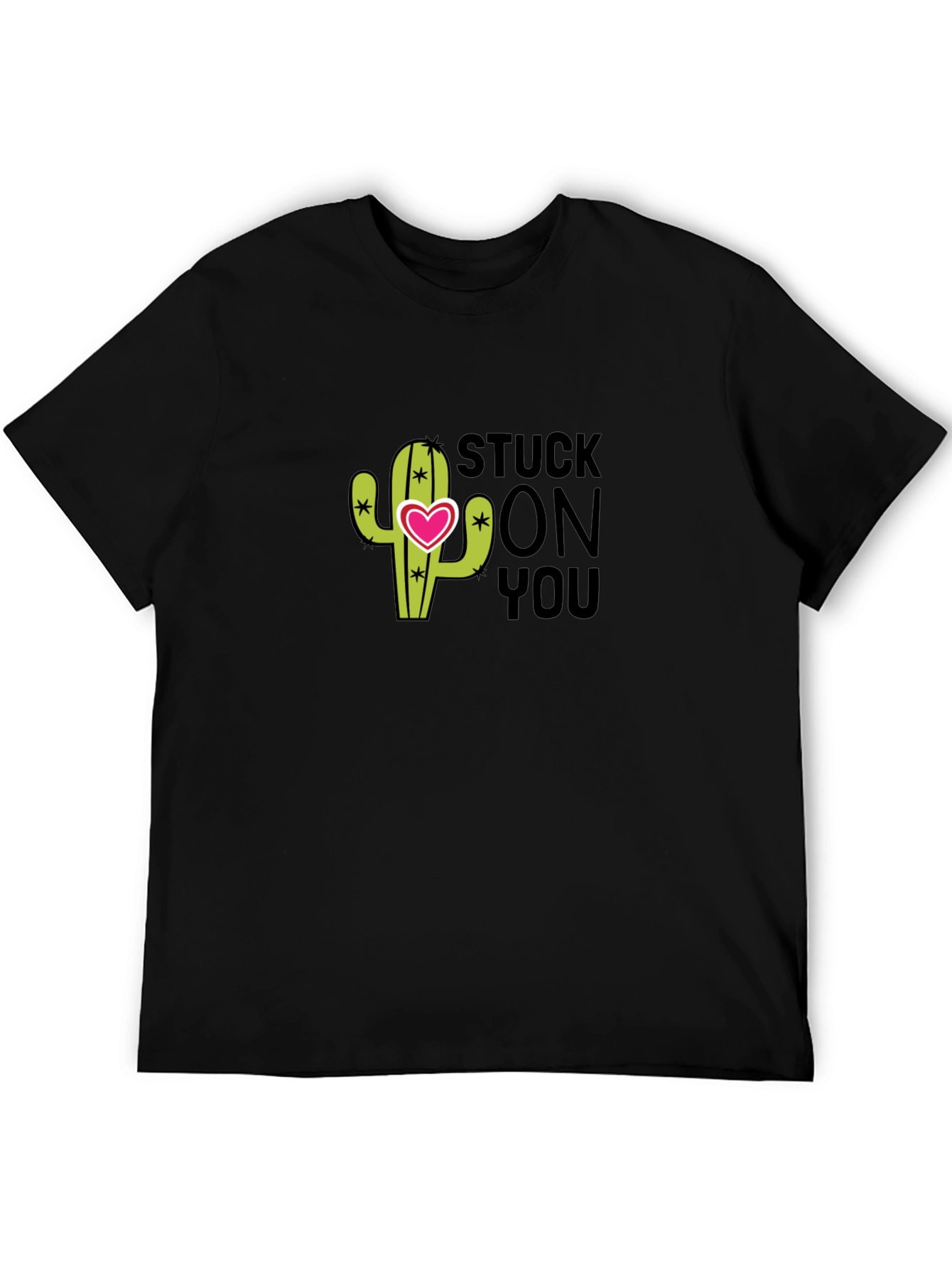 Stuck On You Cactus T-Shirt - Mens Black Tee