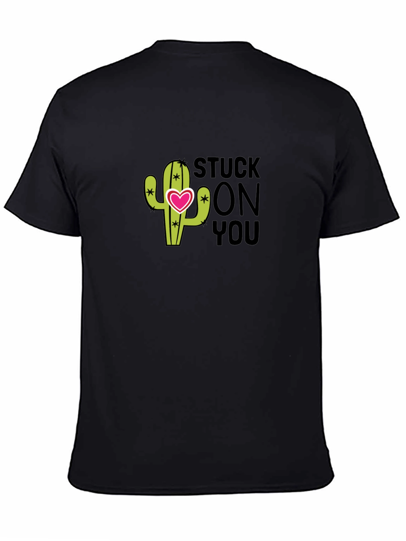 Stuck On You Cactus T-Shirt - Mens Black Tee