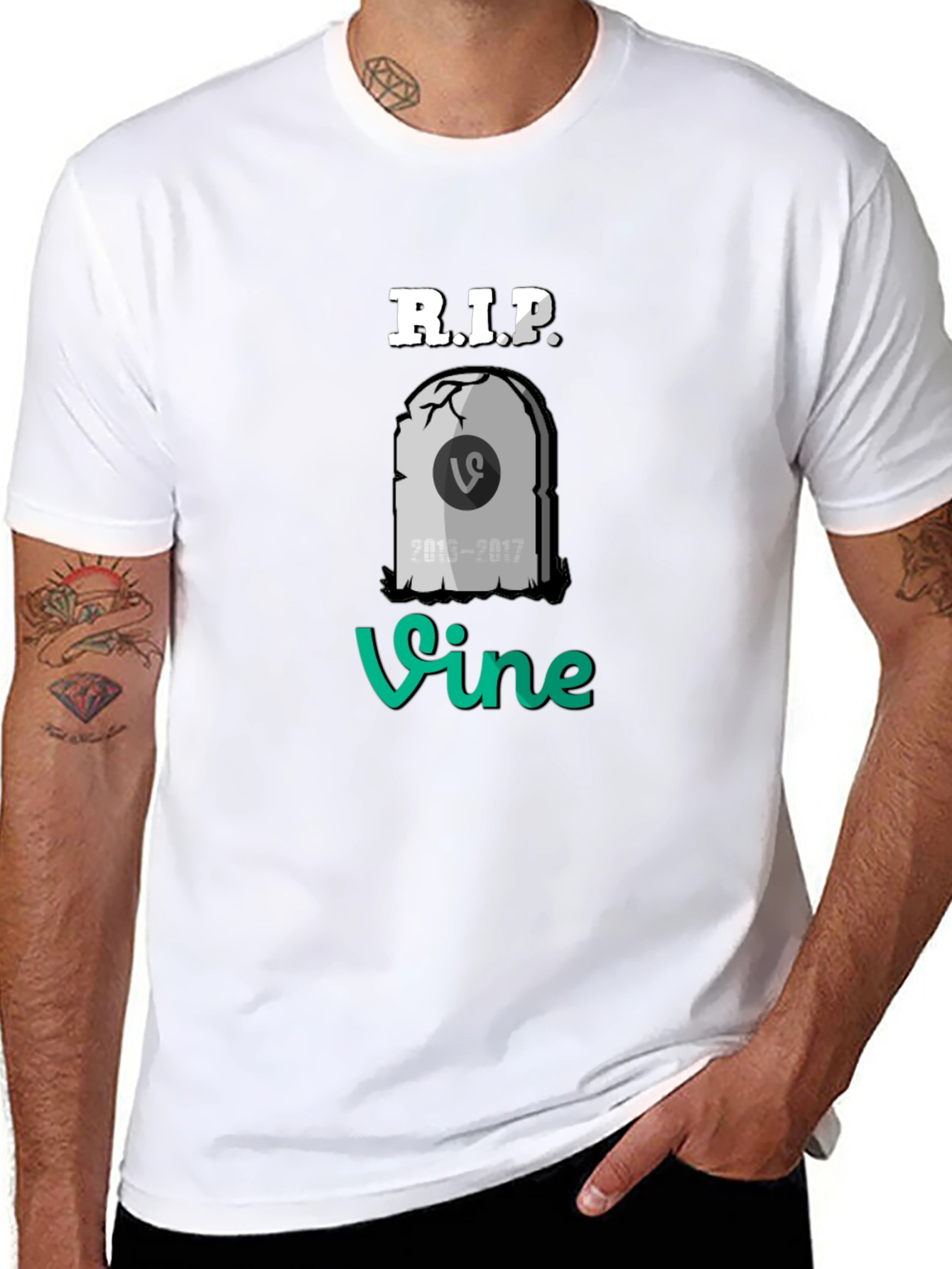 RIP Vine T-Shirt - Black Cotton Blend