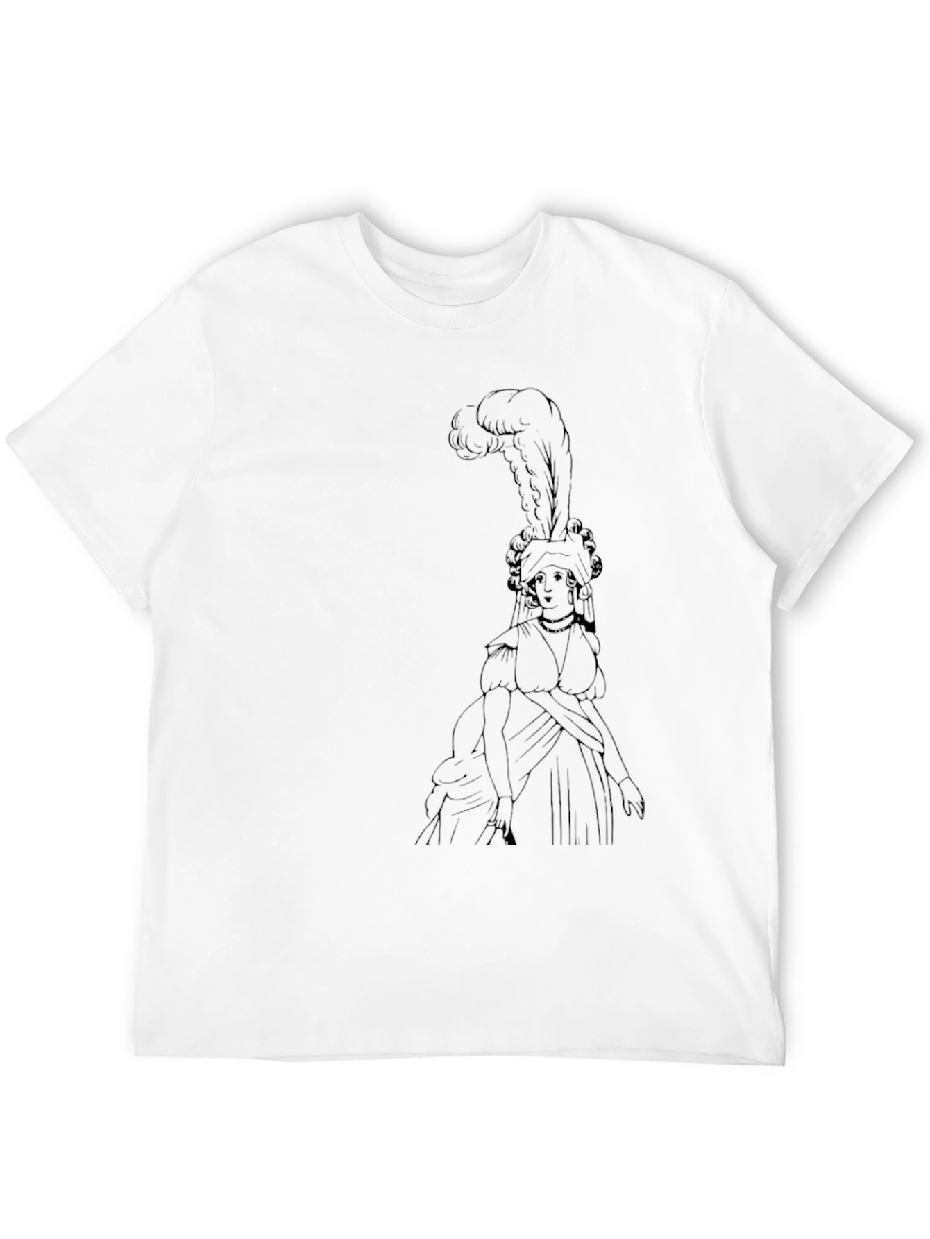 Elegant Lady Graphic Tee - Black Cotton T-Shirt
