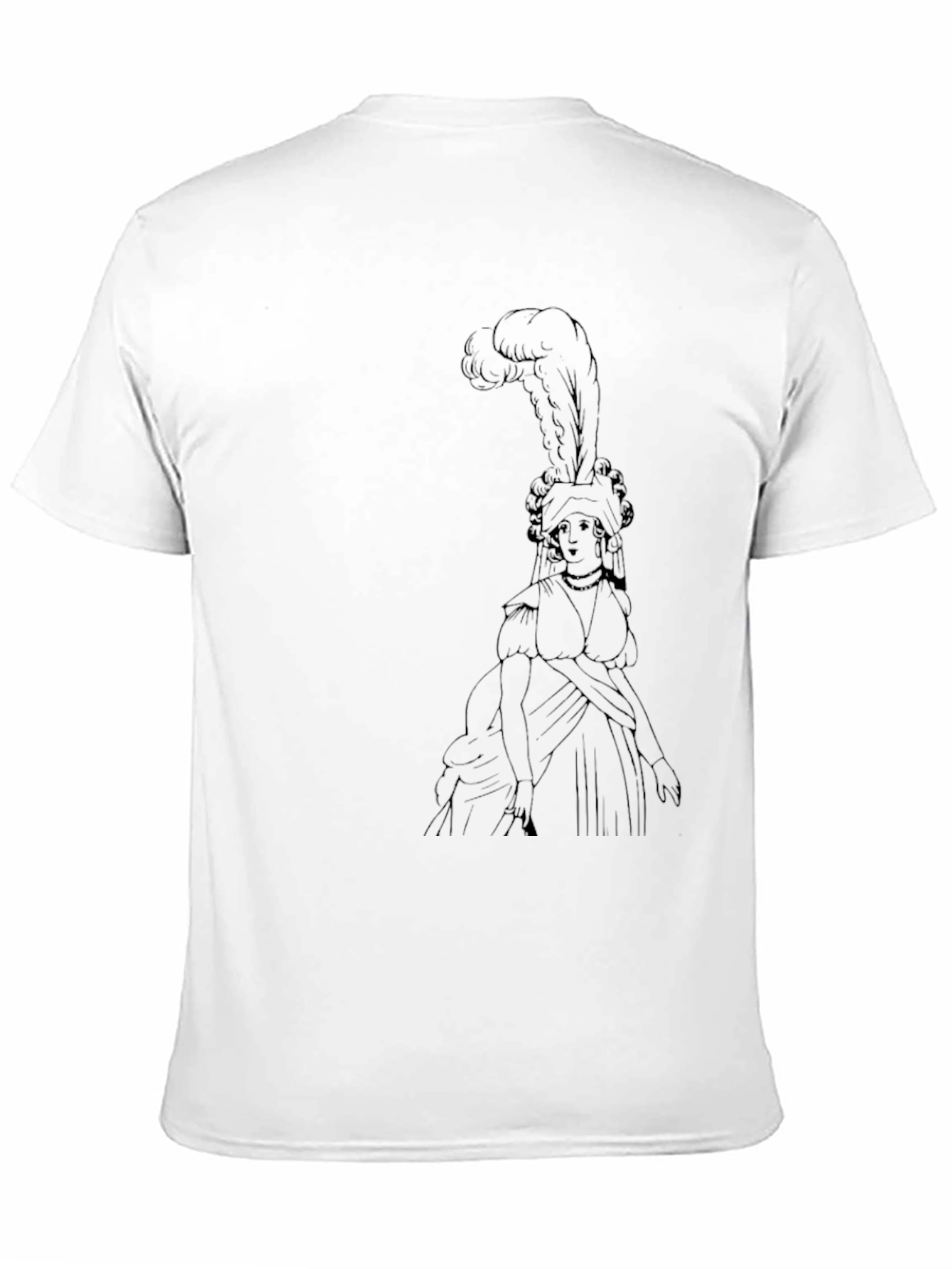 Elegant Lady Graphic Tee - Black Cotton T-Shirt