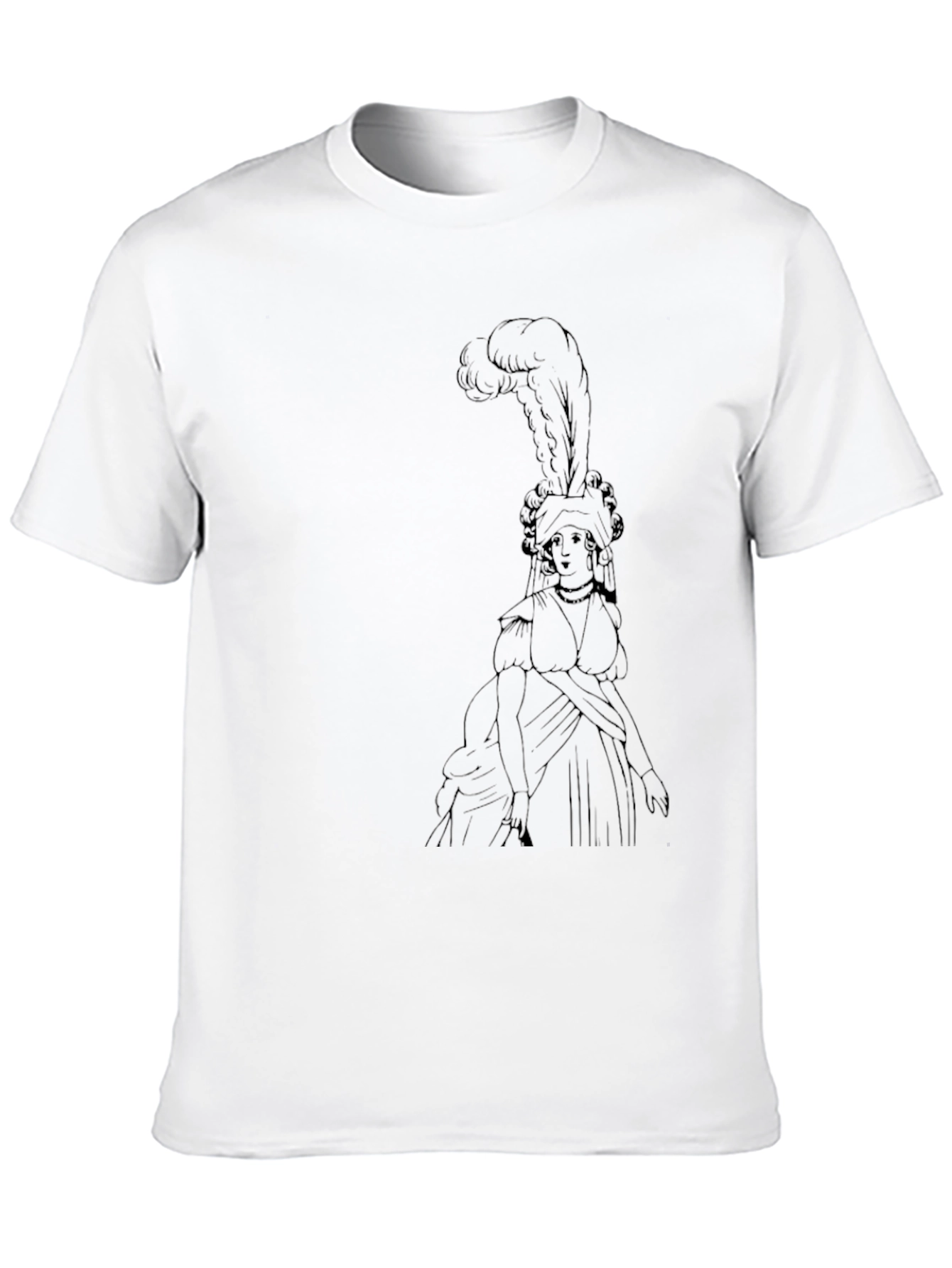 Elegant Lady Graphic Tee - Black Cotton T-Shirt