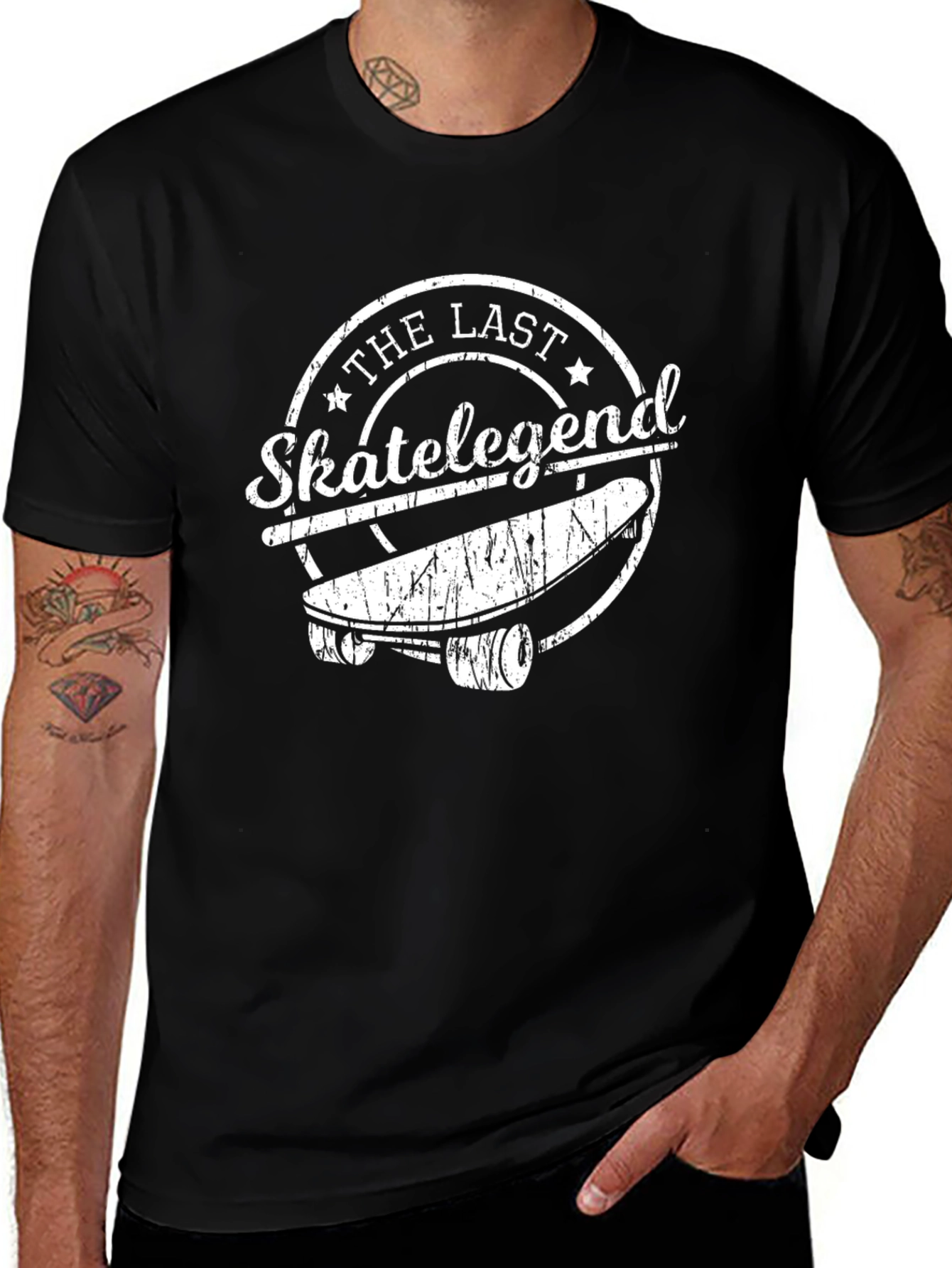 The Last Skate Legend Black Graphic Tee