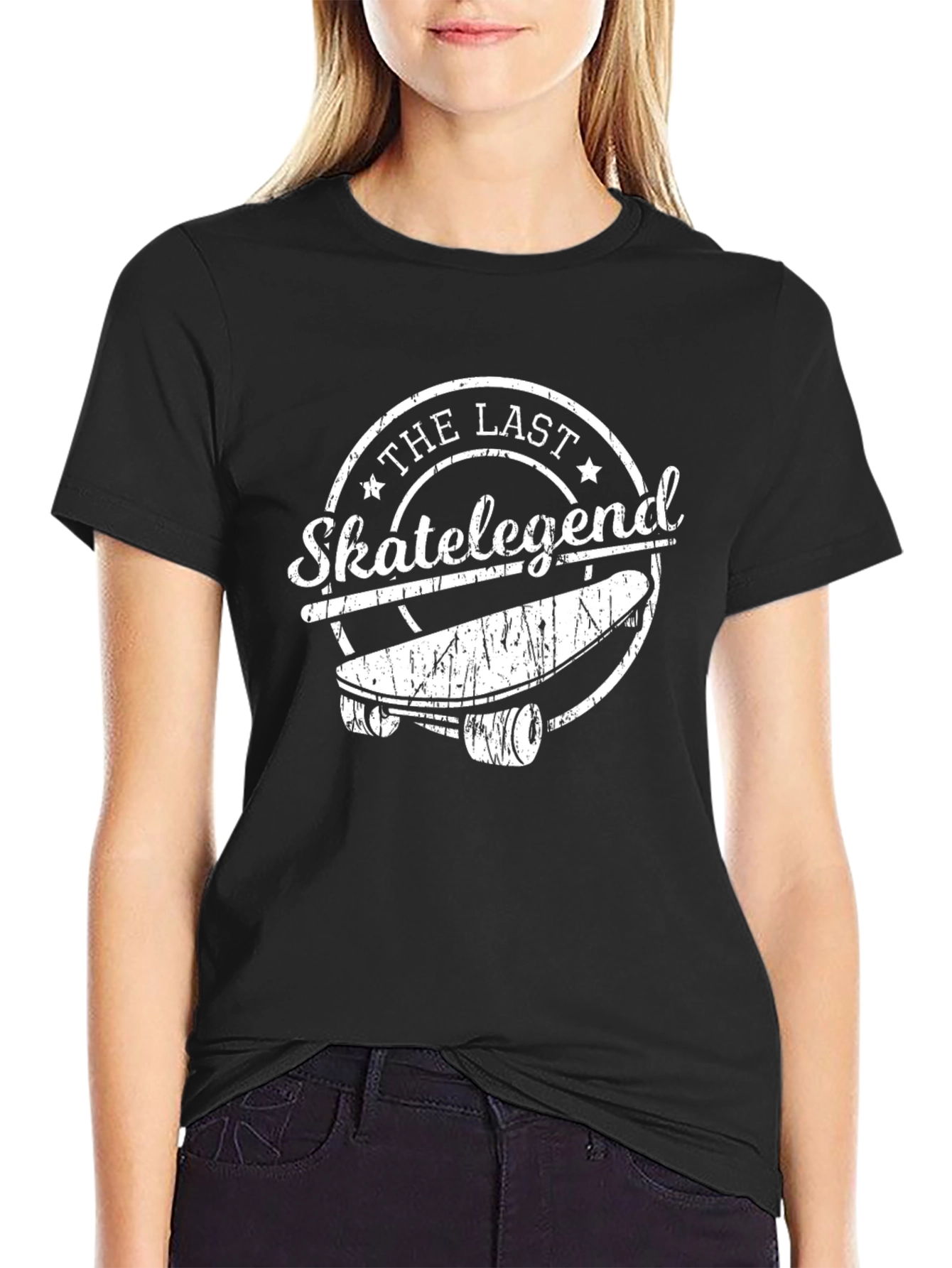 The Last Skate Legend Black Graphic Tee