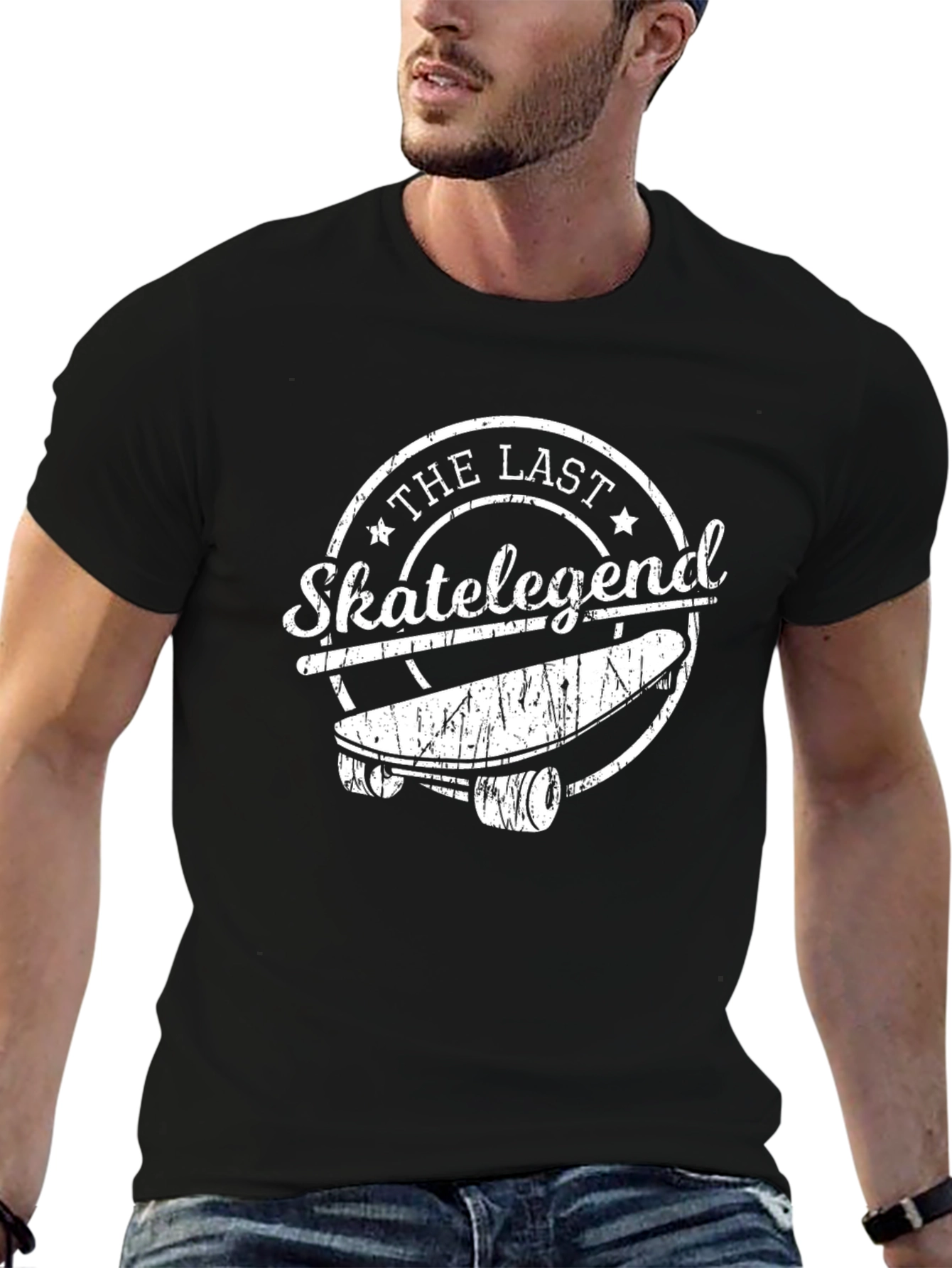 The Last Skate Legend Black Graphic Tee