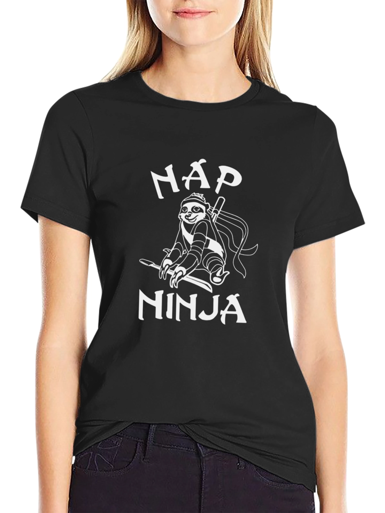 Nap Ninja Sloth Graphic T-Shirt - Funny Novelty Tee