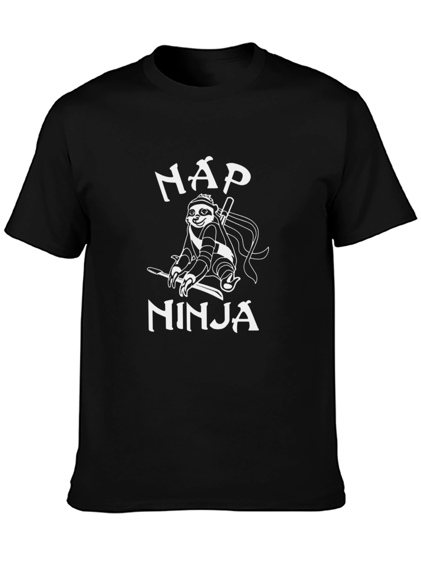 Nap Ninja Sloth Graphic T-Shirt - Funny Novelty Tee