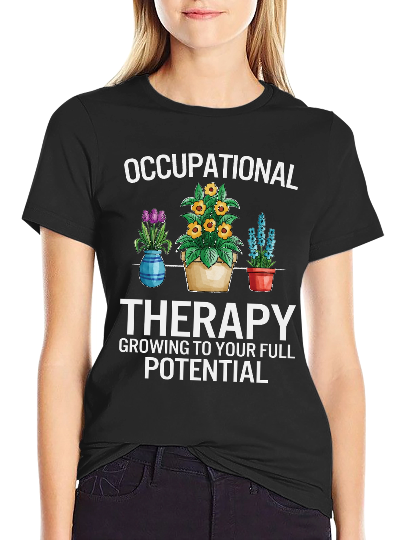 Occupational Therapy Floral Graphic T-Shirt