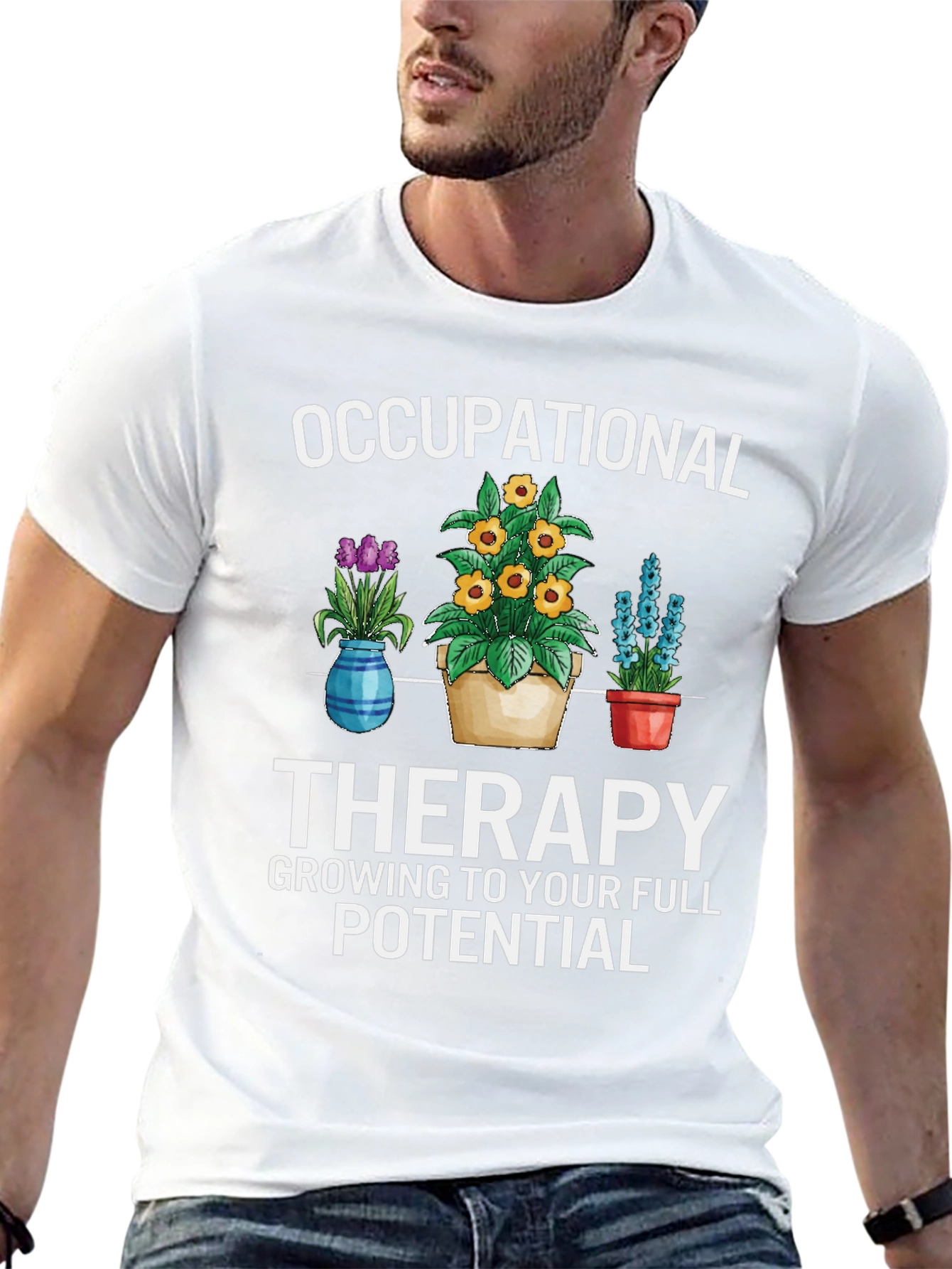 Occupational Therapy Floral Graphic T-Shirt