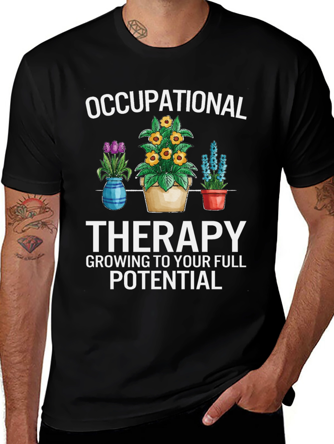 Occupational Therapy Floral Graphic T-Shirt