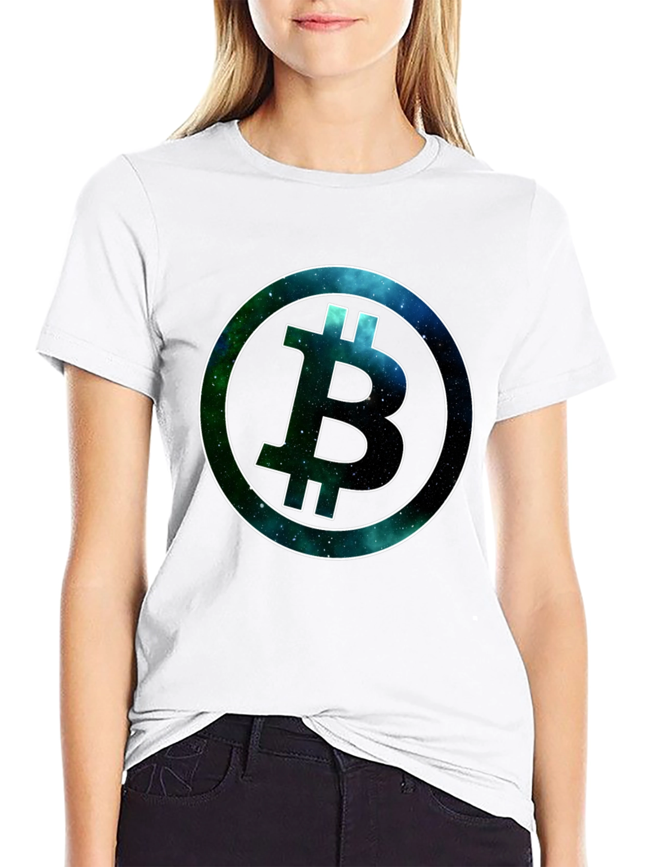 Galaxy Bitcoin Tee - Black Crypto T-Shirt