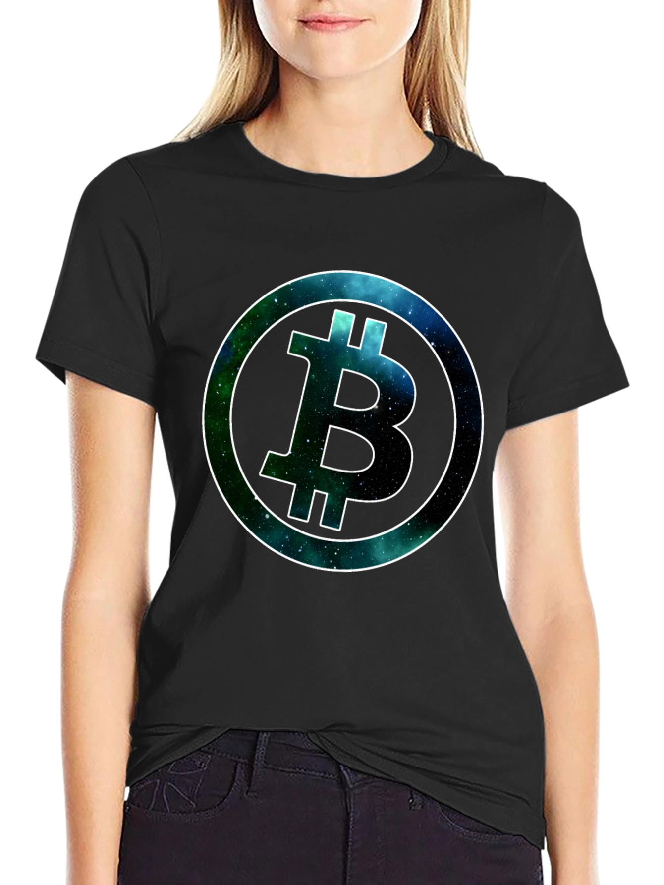 Galaxy Bitcoin Tee - Black Crypto T-Shirt
