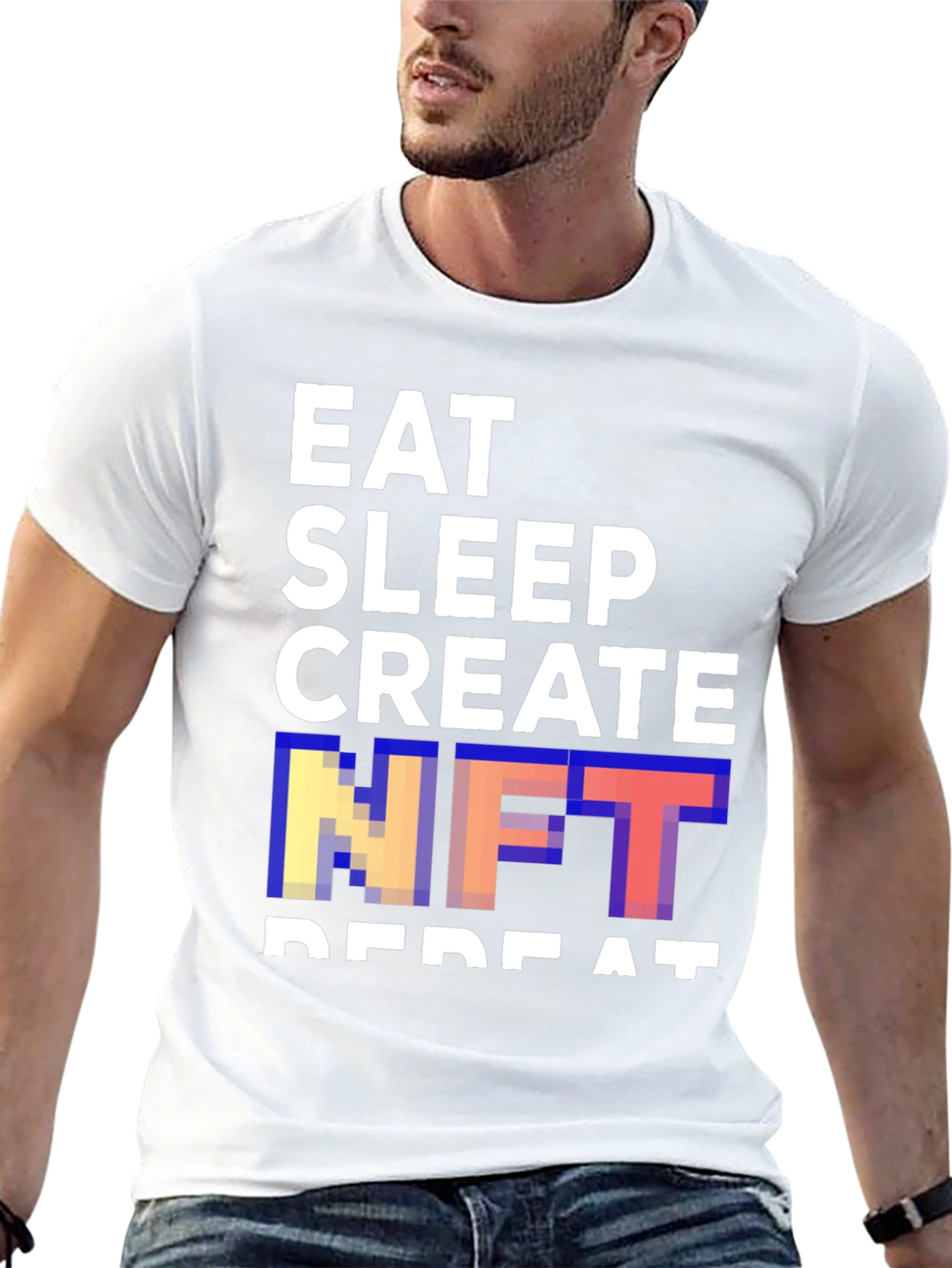 Eat Sleep Create NFT Repeat Black T-Shirt