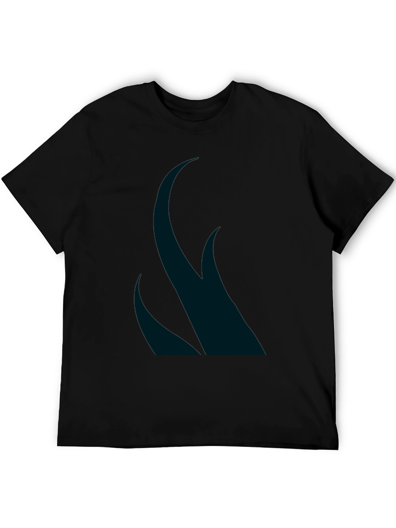 Mens Black Graphic Tee - Abstract Design