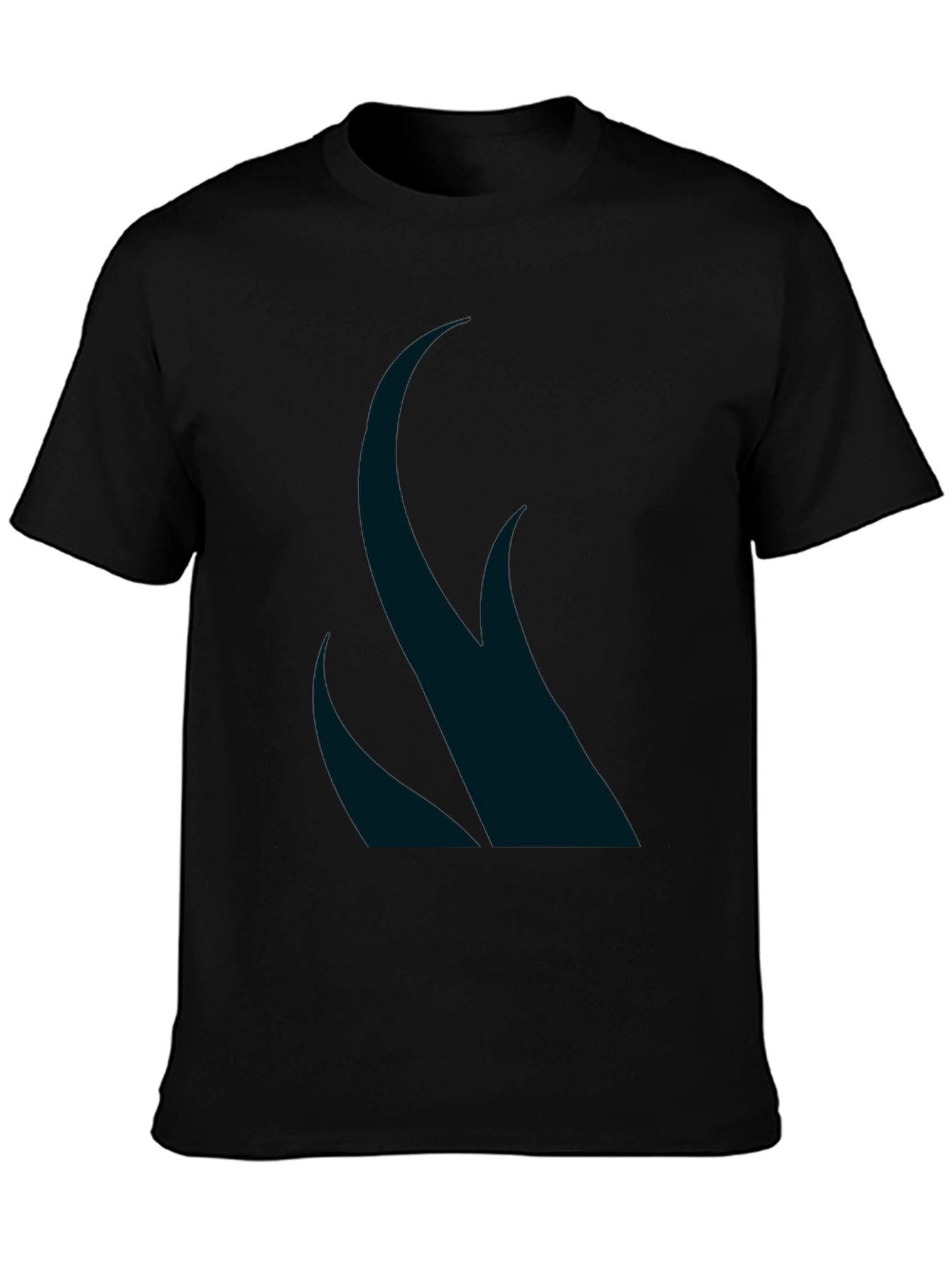 Mens Black Graphic Tee - Abstract Design