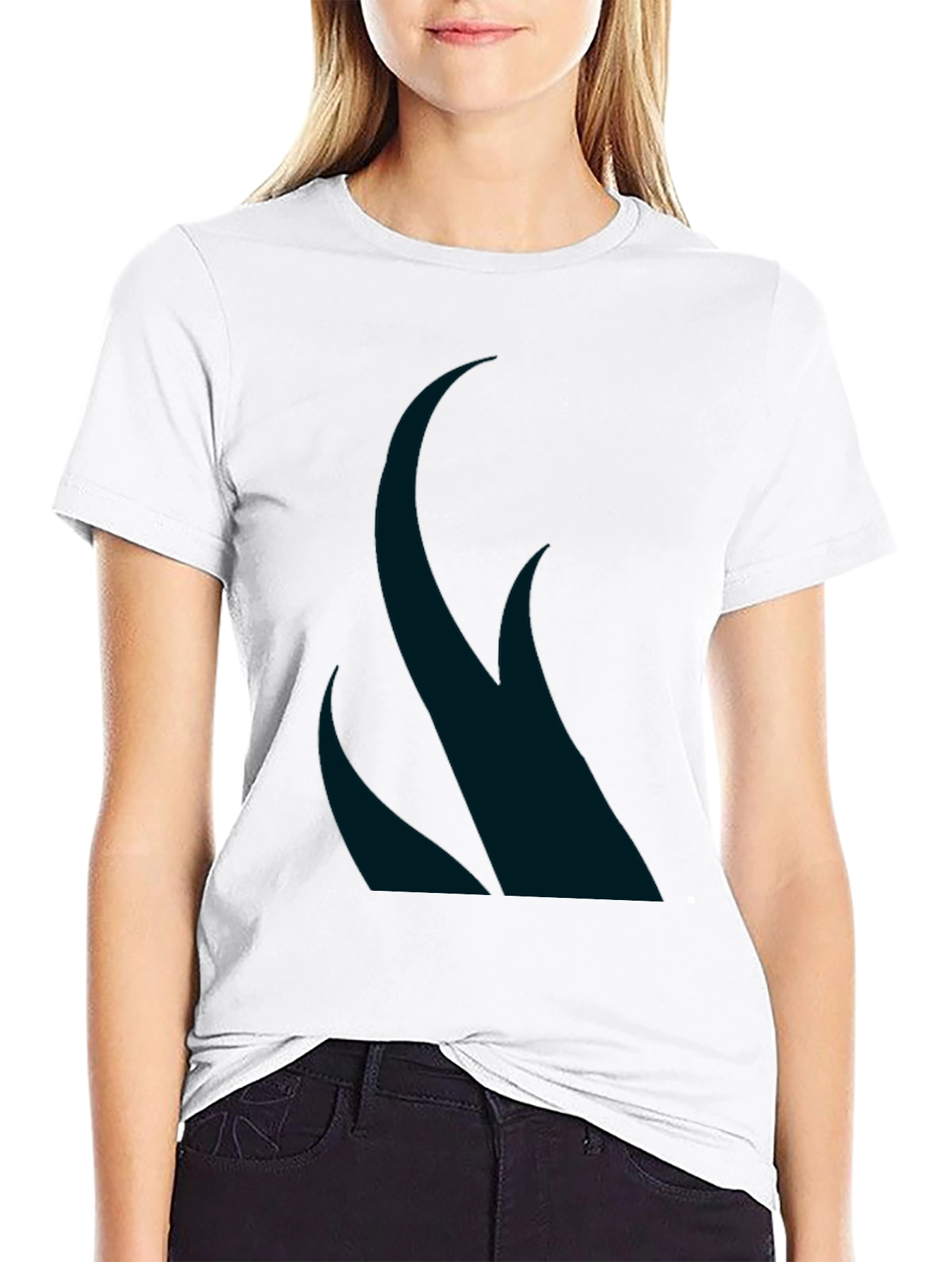 Mens Black Graphic Tee - Abstract Design