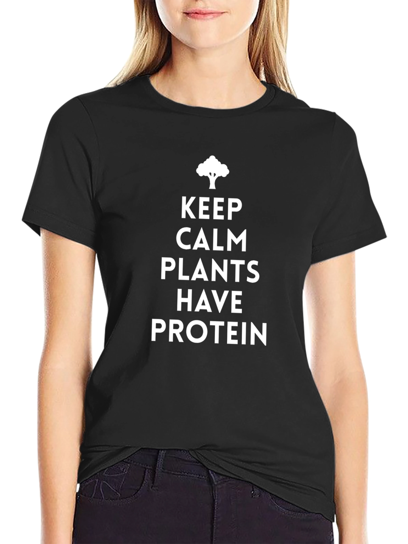 Vegan Protein T-Shirt - Keep Calm Plants Have Protein