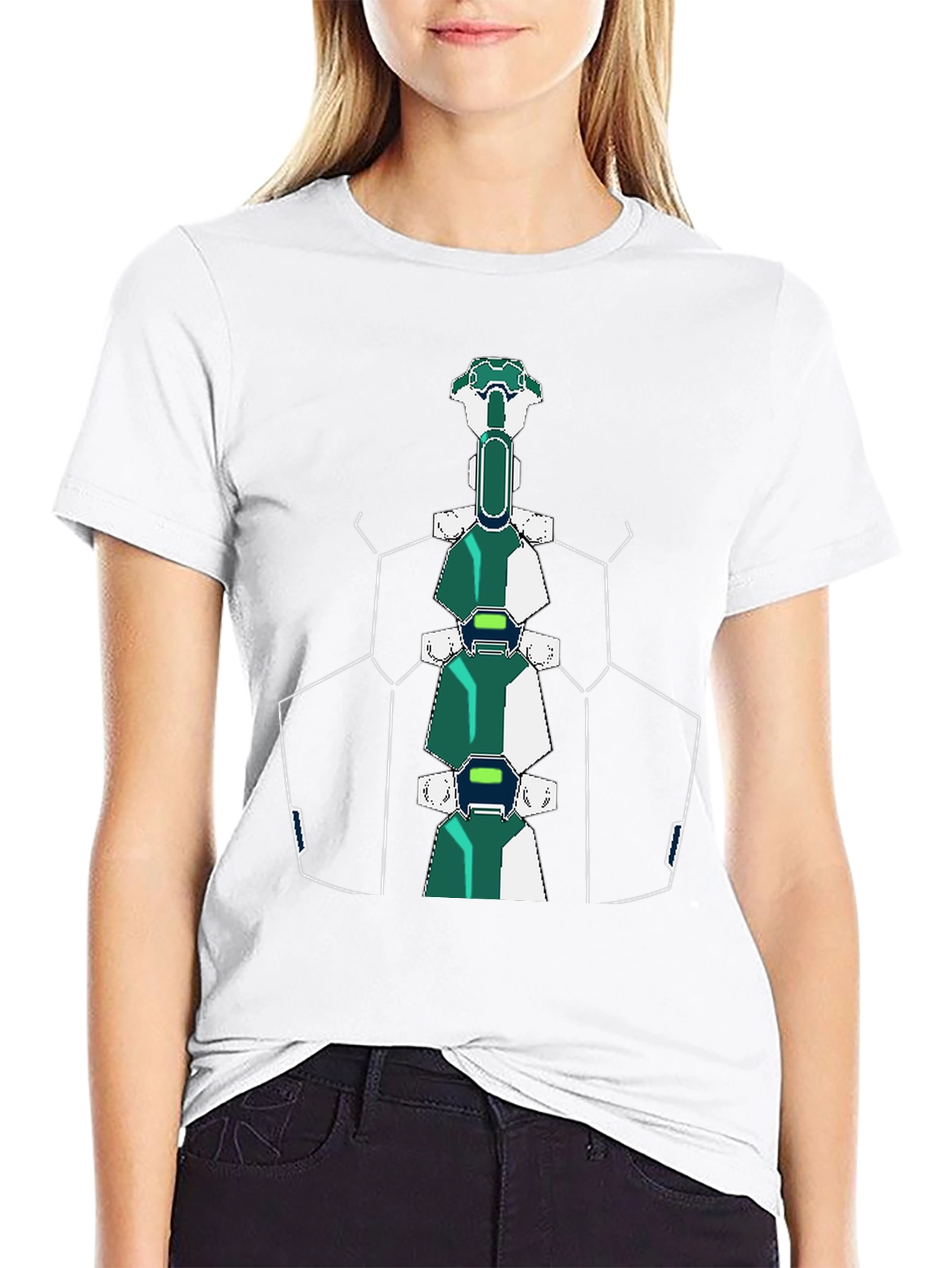 Futuristic Spine T-Shirt - Sci-Fi Style