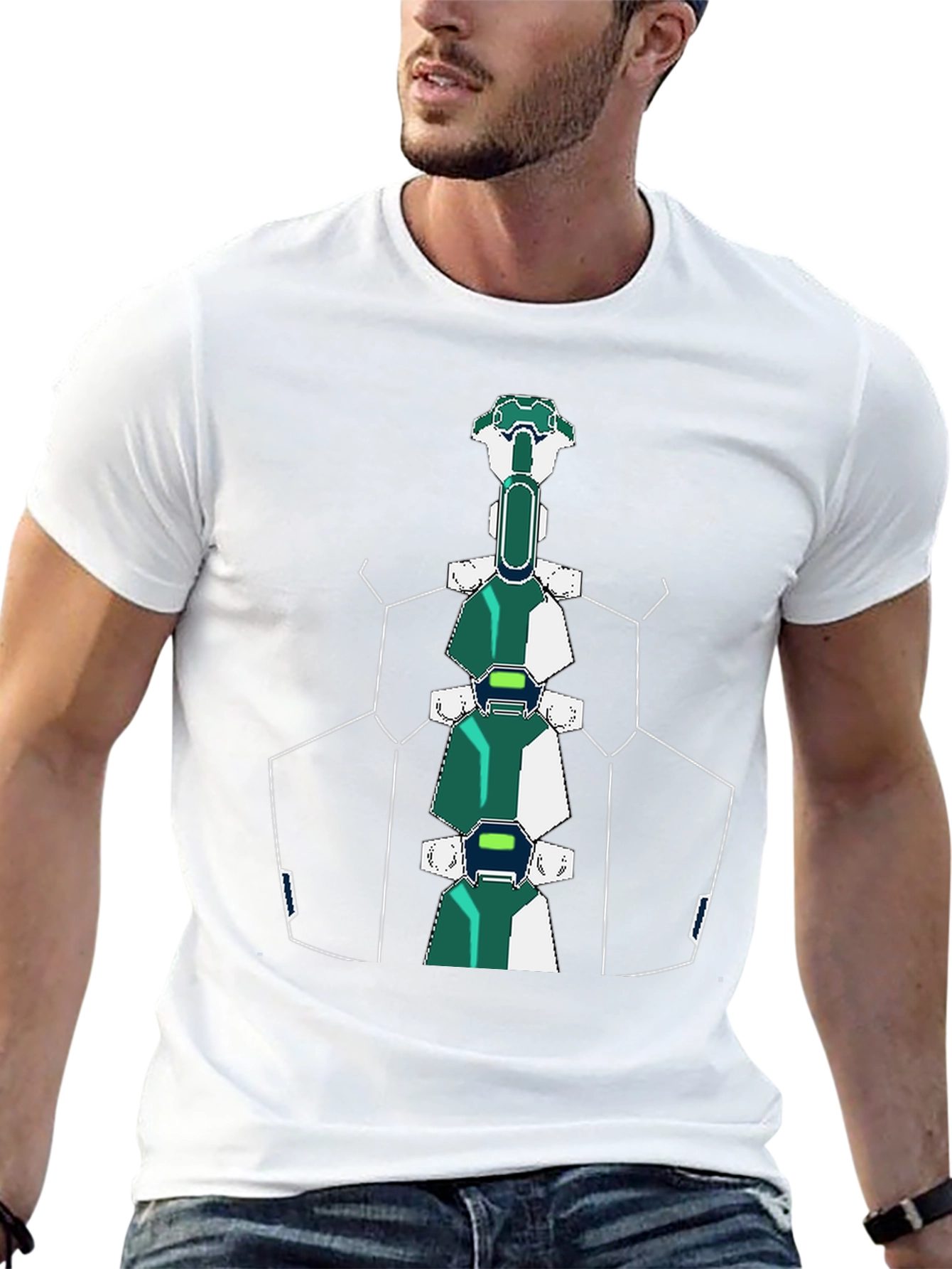 Futuristic Spine T-Shirt - Sci-Fi Style