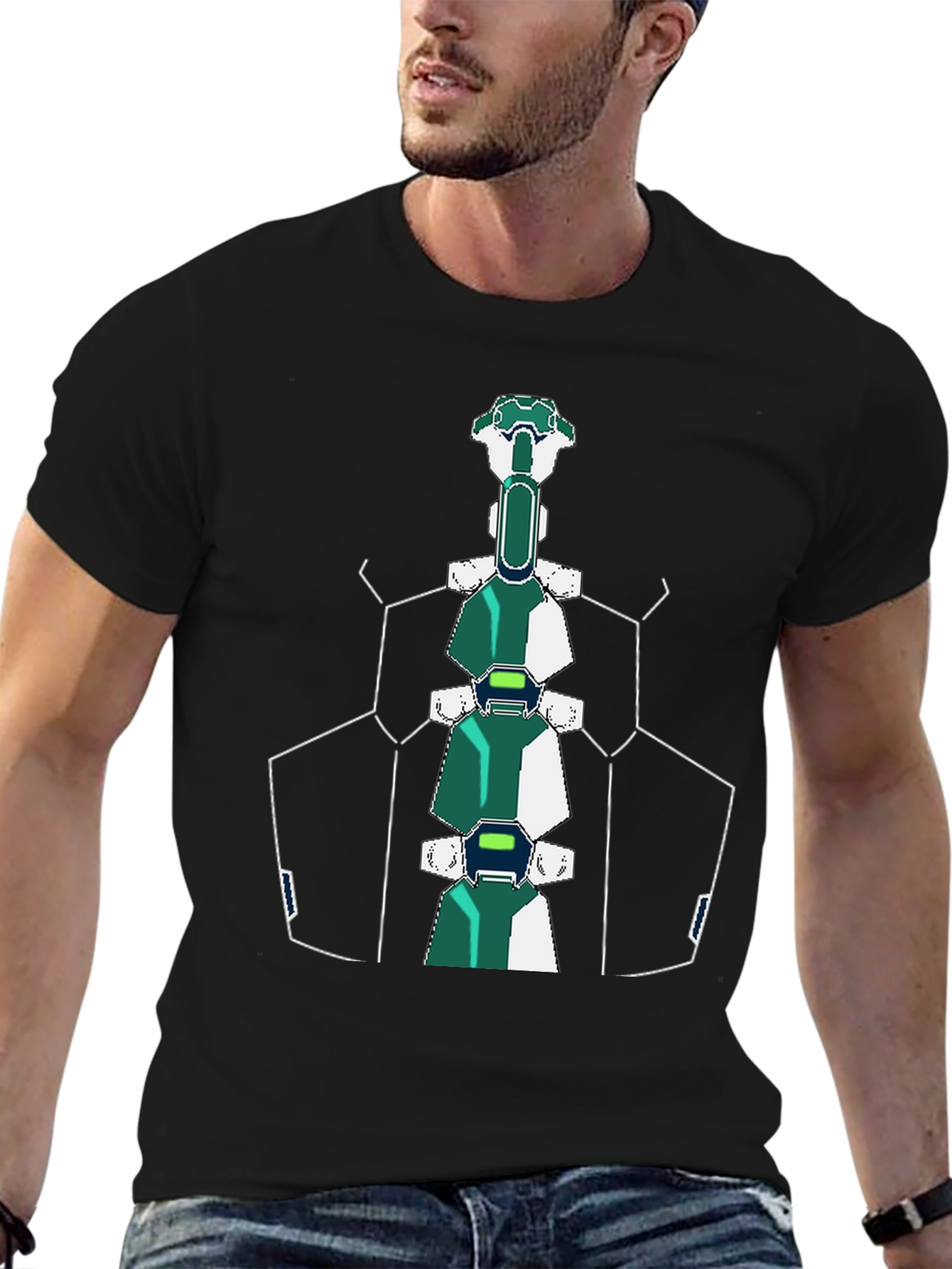 Futuristic Spine T-Shirt - Sci-Fi Style