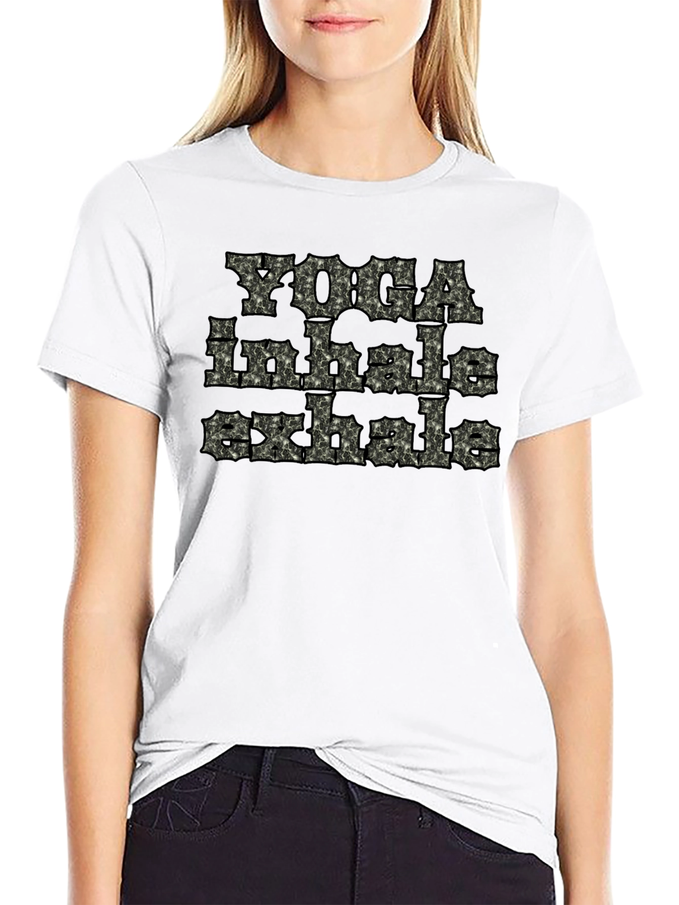 Yoga Inhale Exhale Black T-Shirt