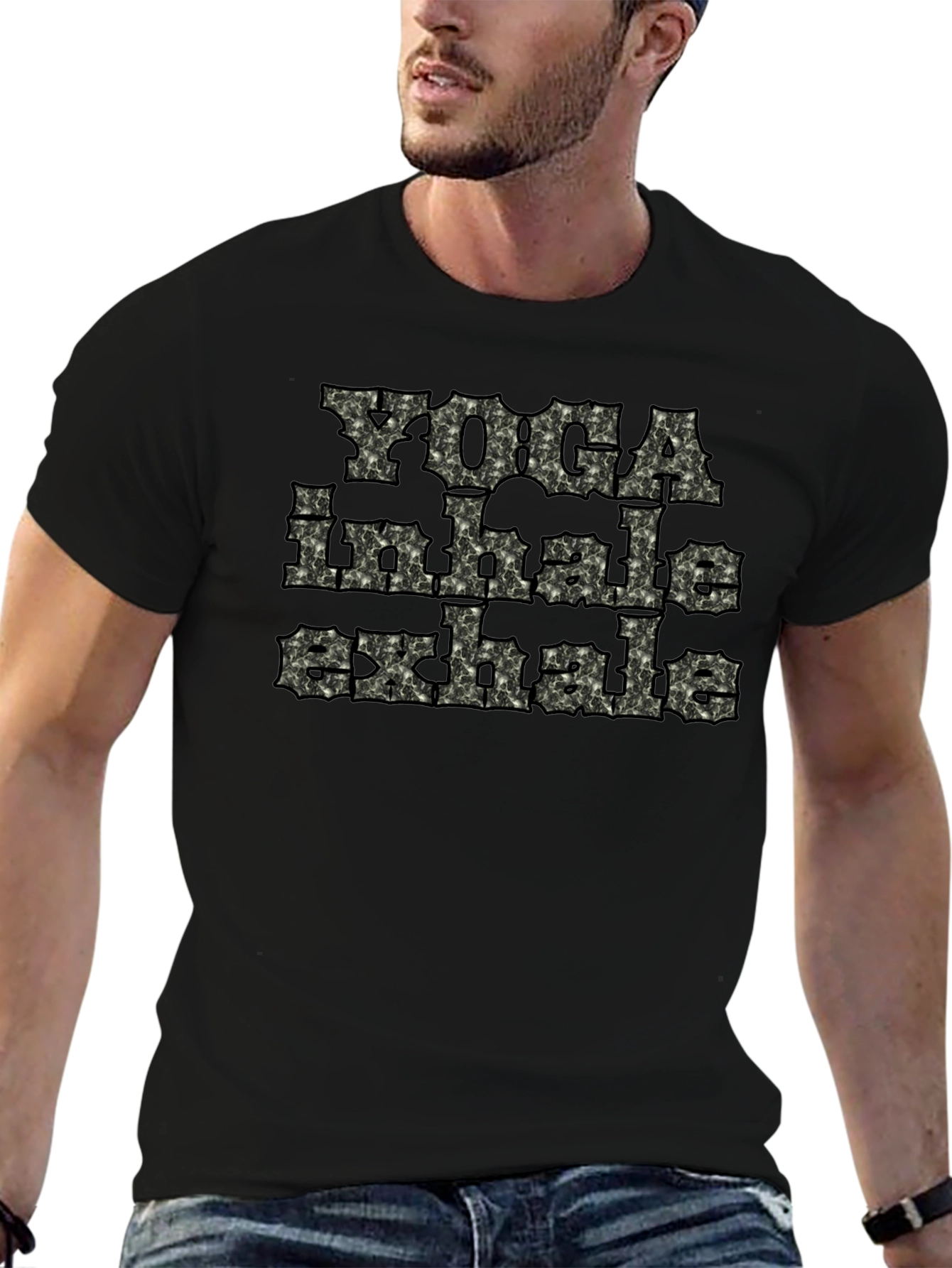 Yoga Inhale Exhale Black T-Shirt