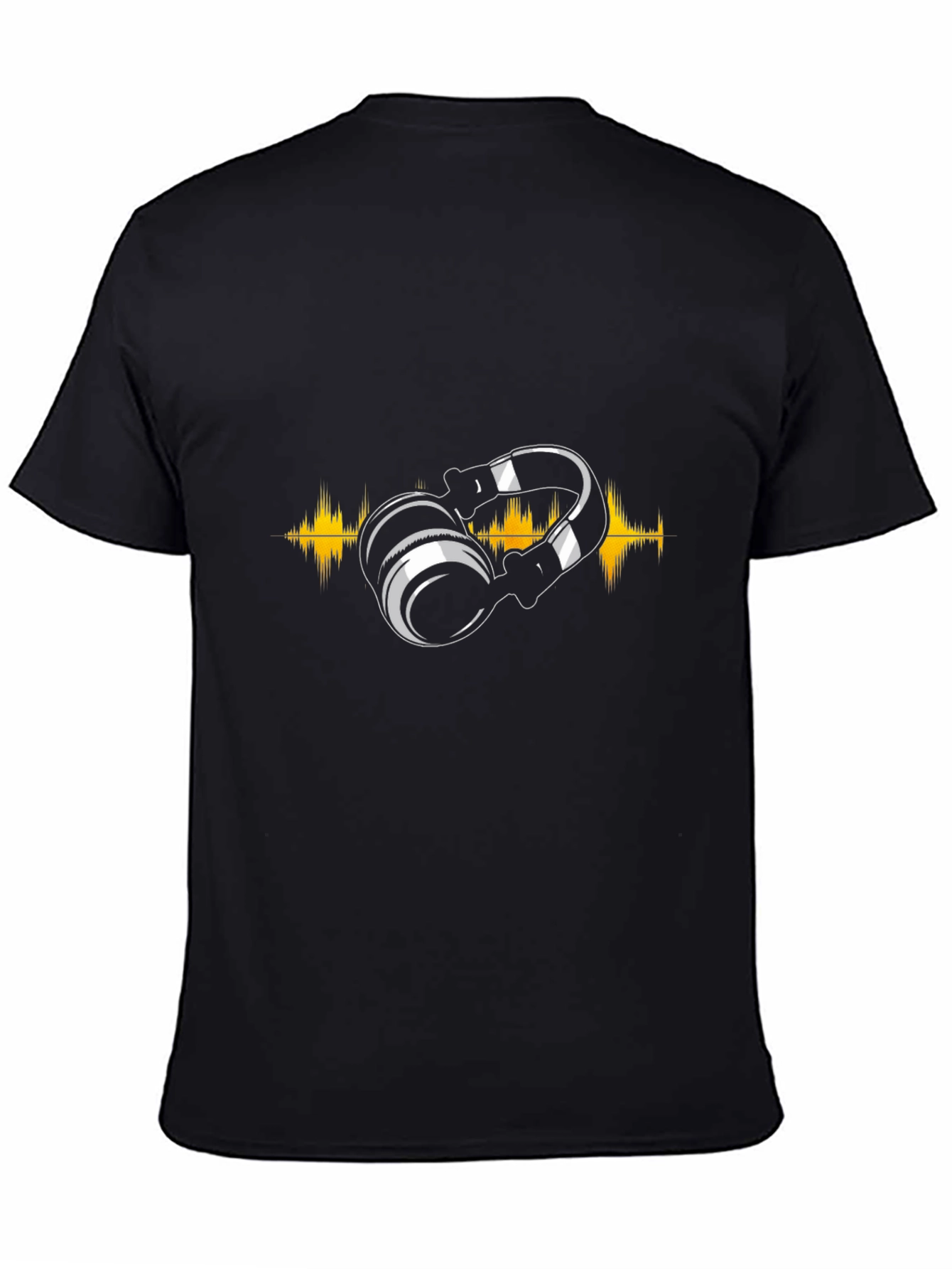 Cool Headphones Graphic Tee - Black