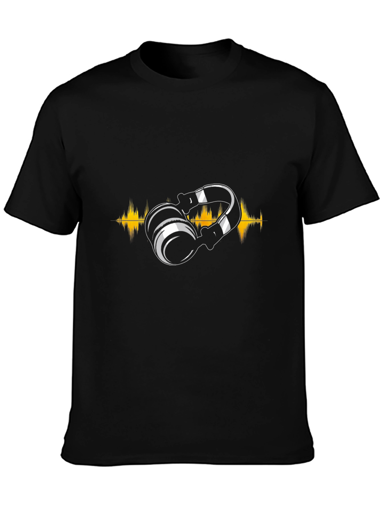 Cool Headphones Graphic Tee - Black