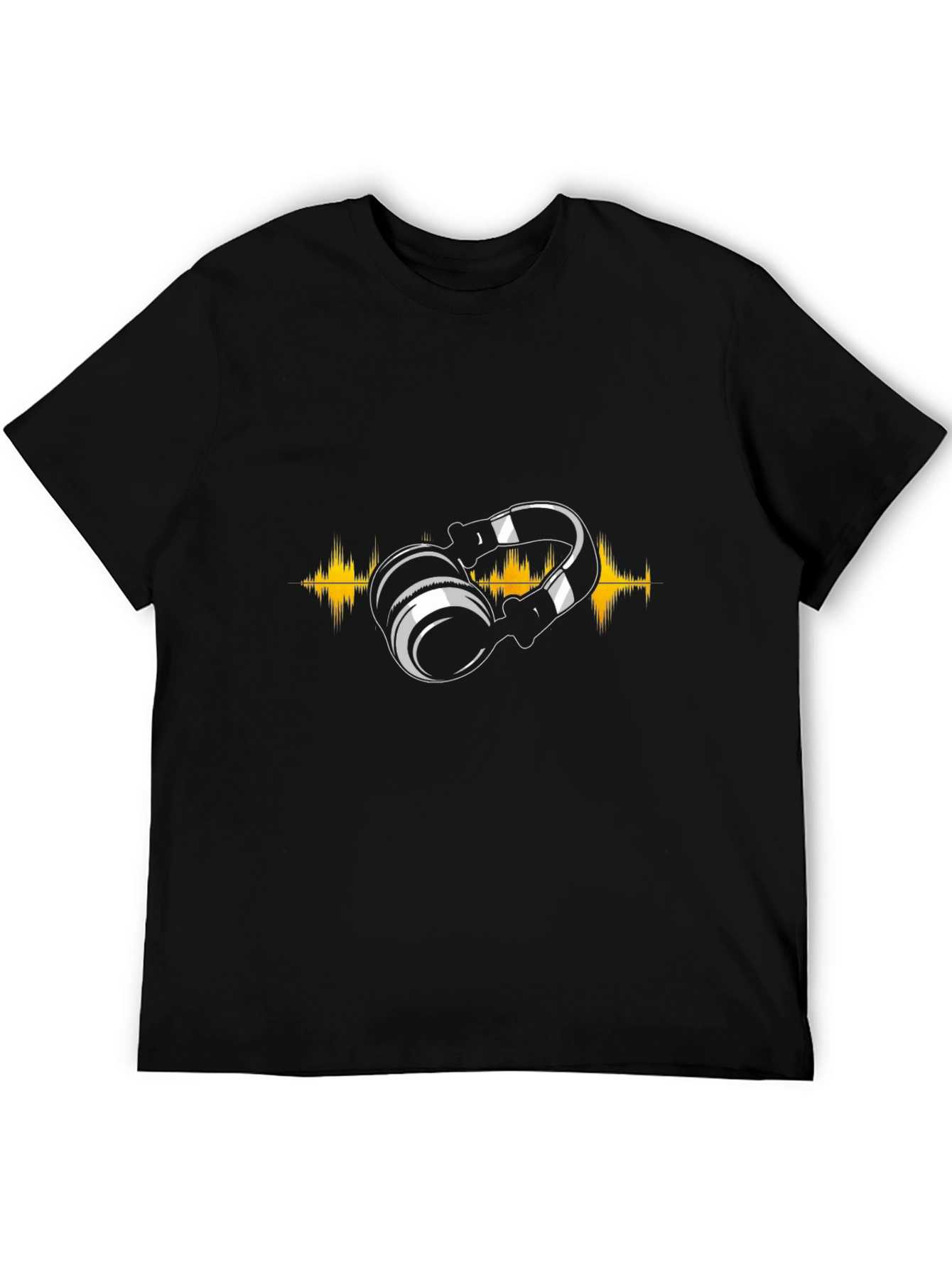 Cool Headphones Graphic Tee - Black