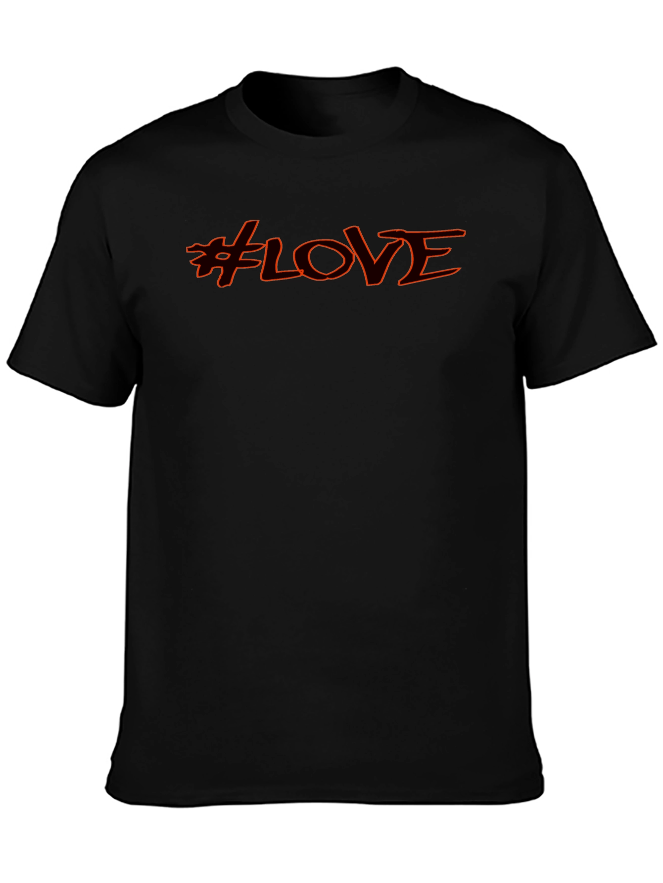 #LOVE Graphic T-Shirt - Casual Black Tee
