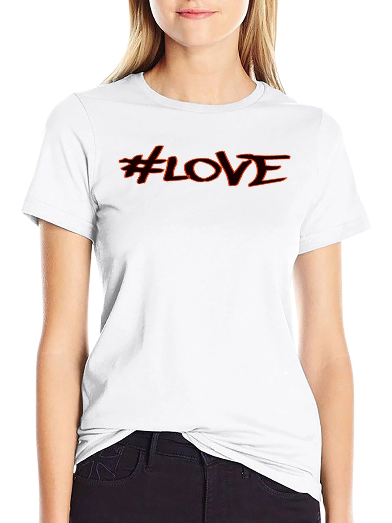 #LOVE Graphic T-Shirt - Casual Black Tee