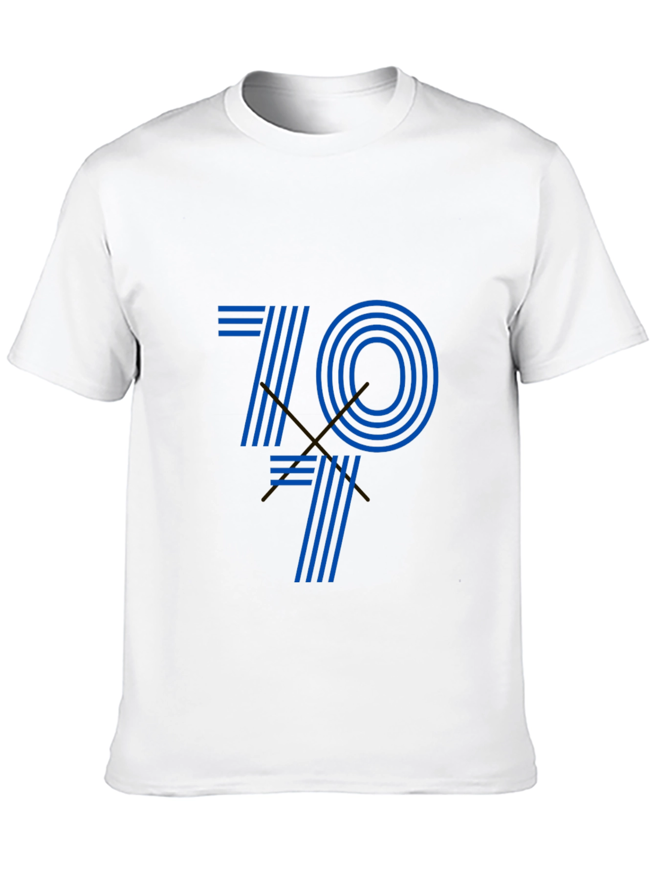 Retro 70s Style Graphic Tee - Black
