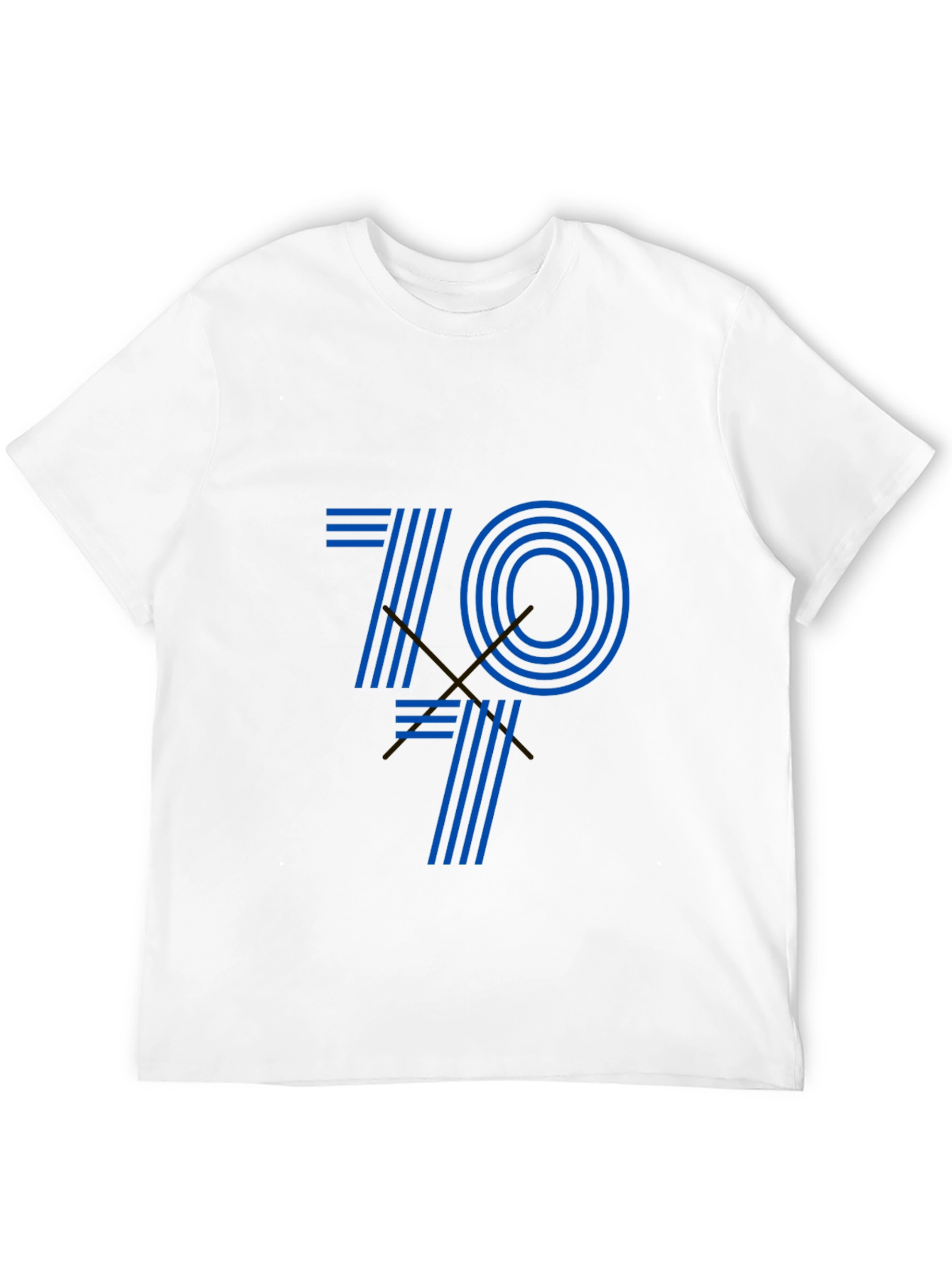 Retro 70s Style Graphic Tee - Black