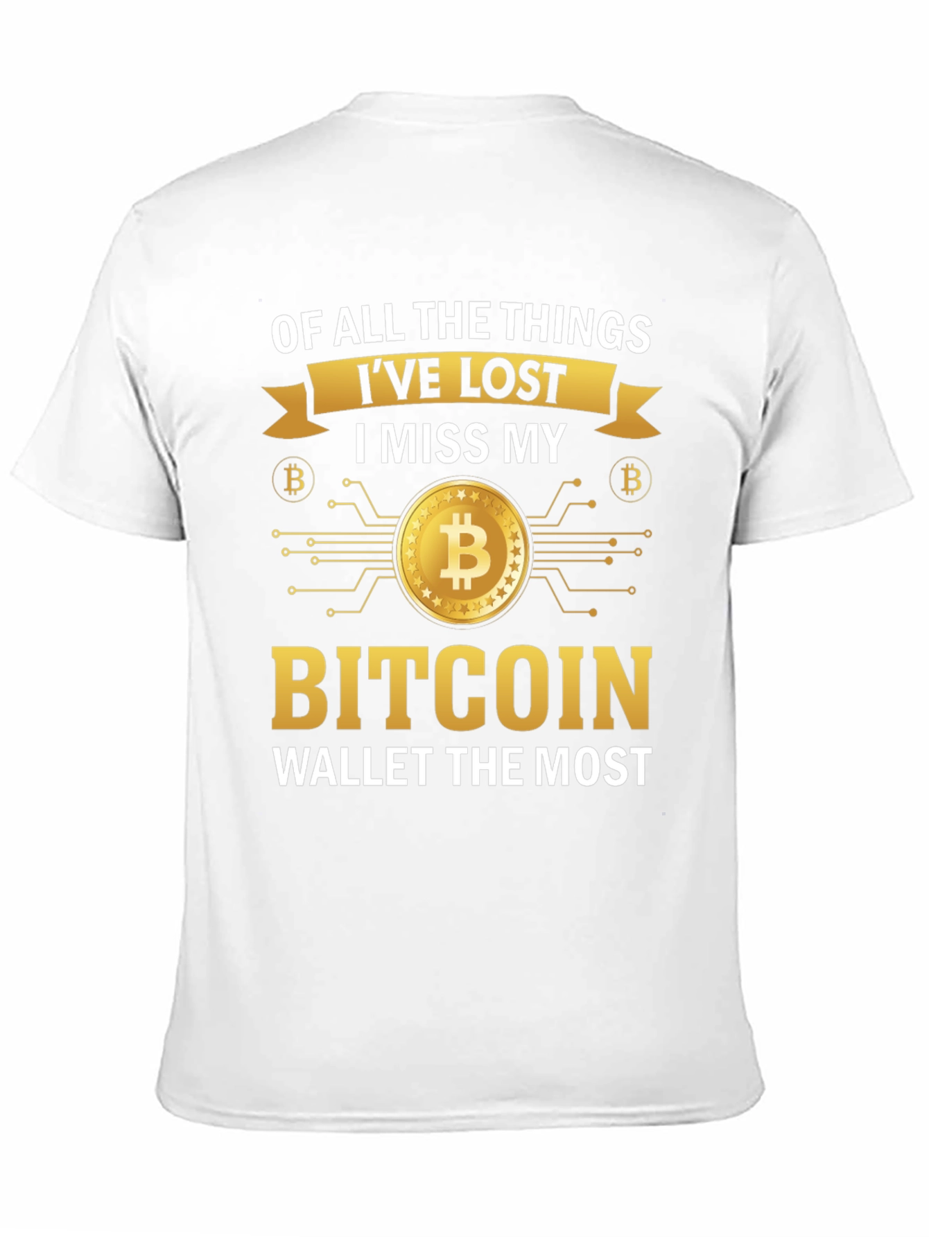 Bitcoin Wallet Lost T-Shirt Crypto Currency Funny Tee