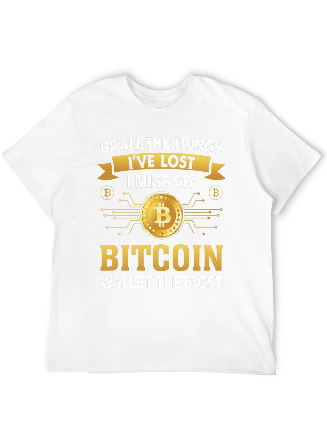 Bitcoin Wallet Lost T-Shirt Crypto Currency Funny Tee