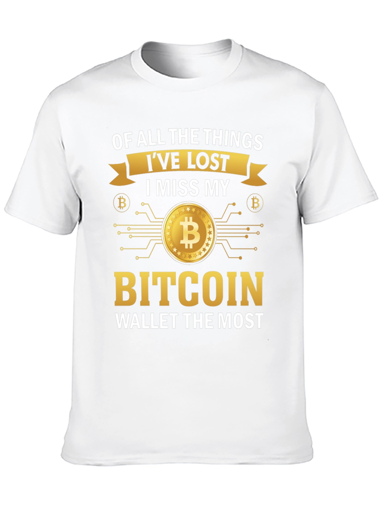 Bitcoin Wallet Lost T-Shirt Crypto Currency Funny Tee